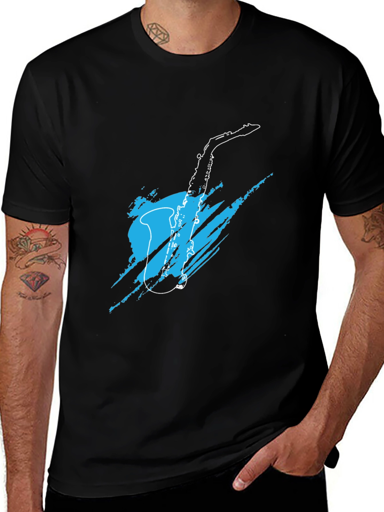 Variant 19 of Saxophone Graphic Tee - Cool Music Lover Shirt