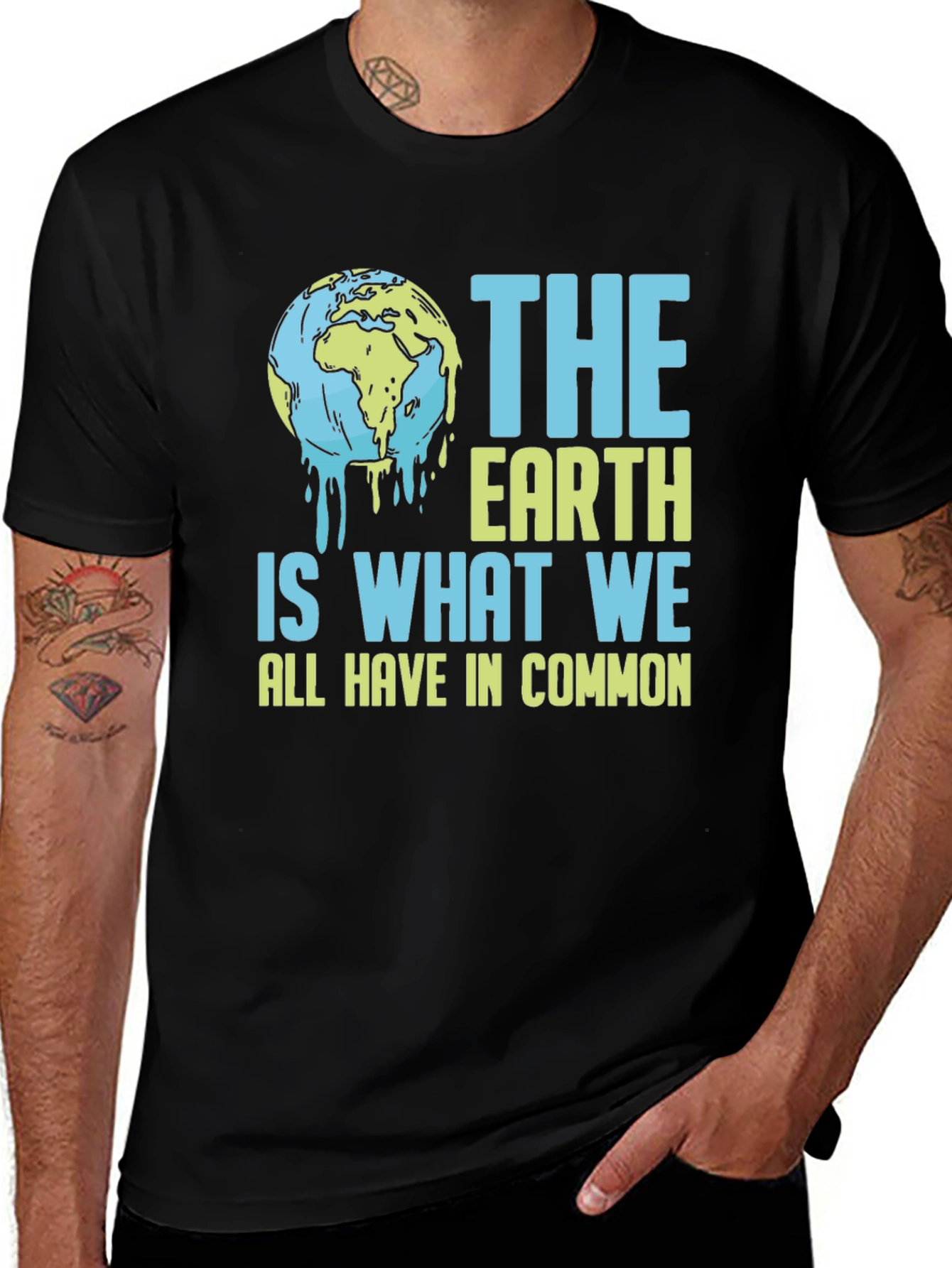 Variant 14 of Earth Common Black T-Shirt