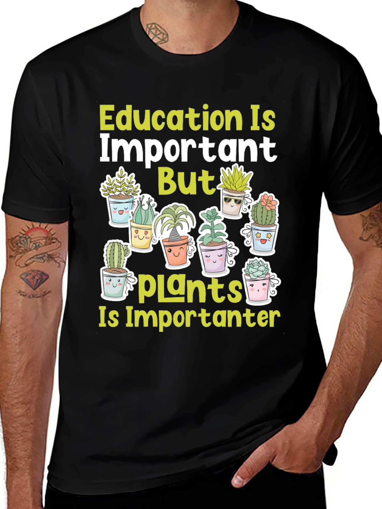 Variant 7 of Education Important But Plants T-Shirt