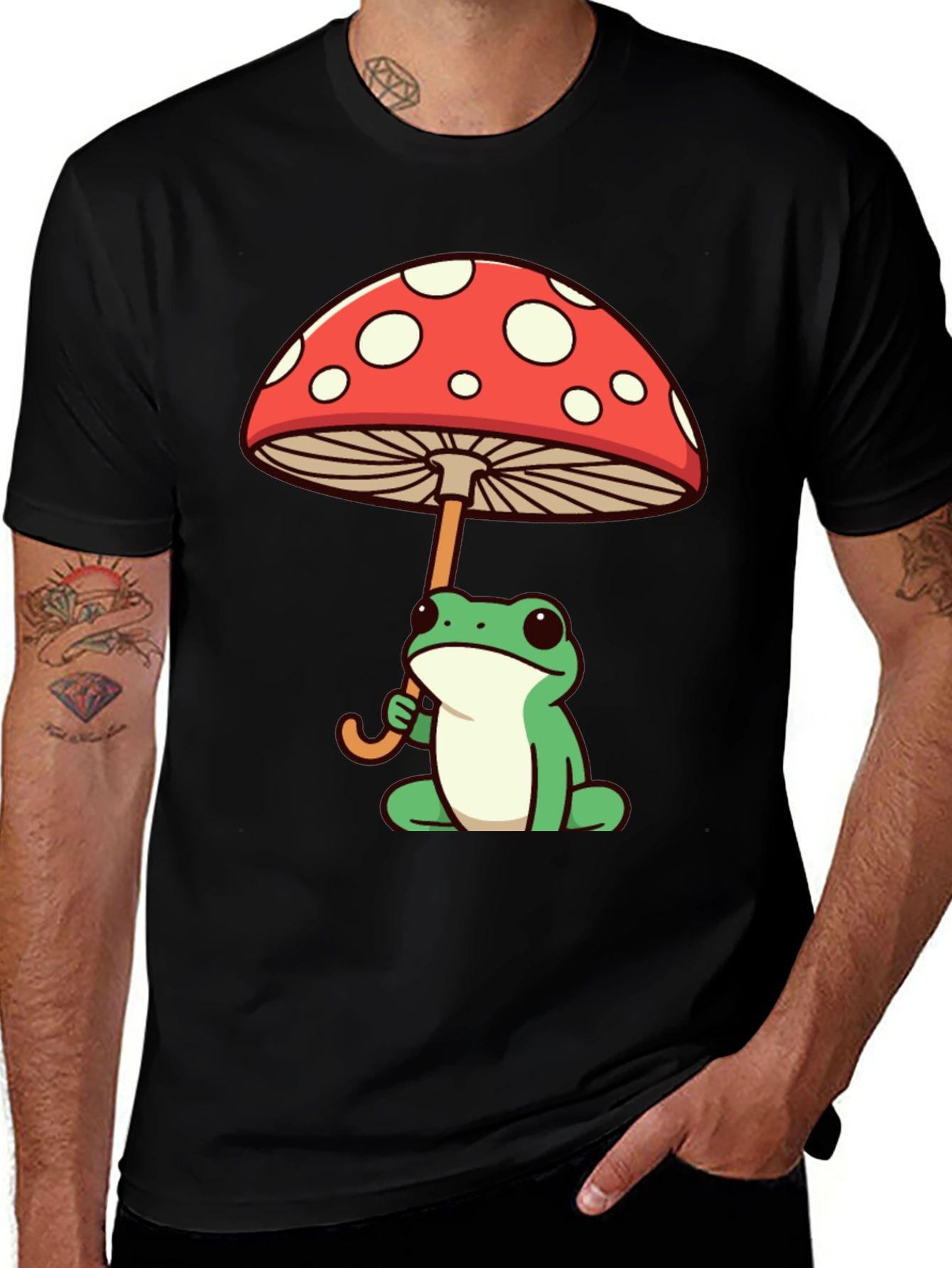 Variant 30 of Mushroom Umbrella Frog Graphic T-Shirt