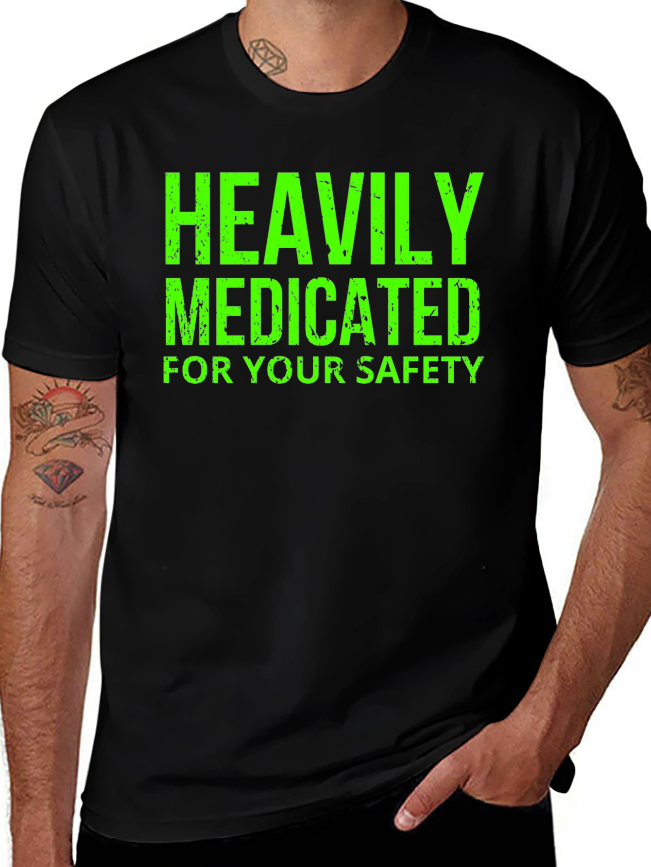 Variant 21 of Heavily Medicated Safety T-Shirt