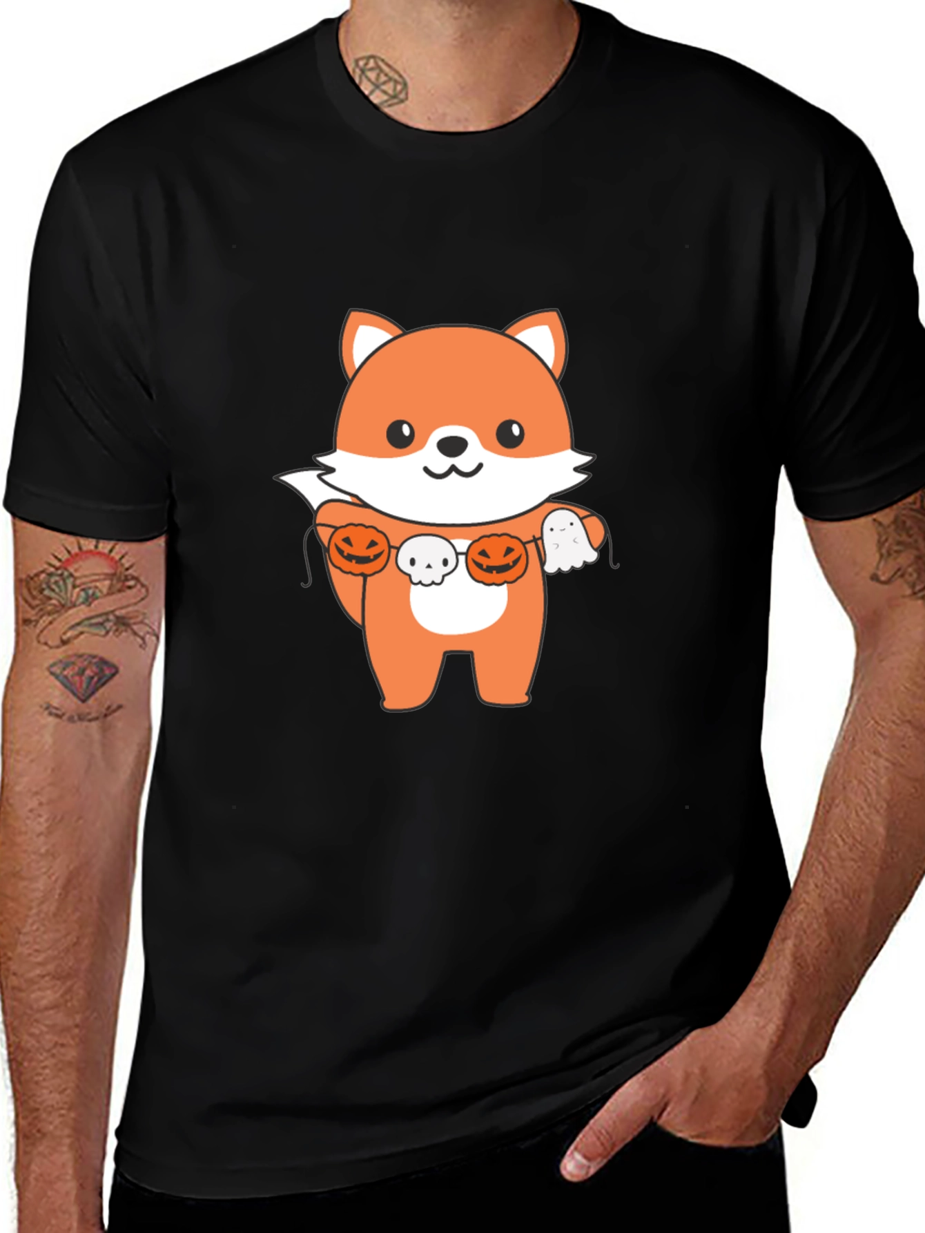 Halloween Fox T-Shirt - Cute Festive Style