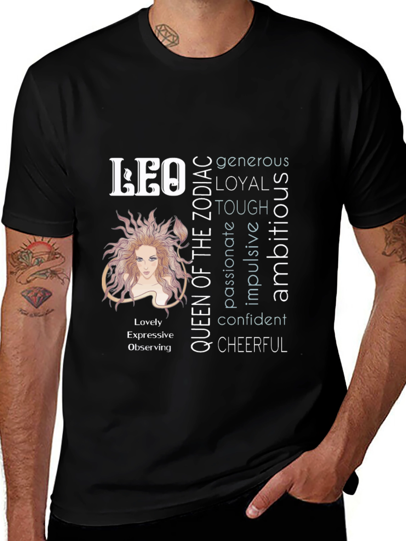 Leo Zodiac T-Shirt - Generous, Loyal, Ambitious