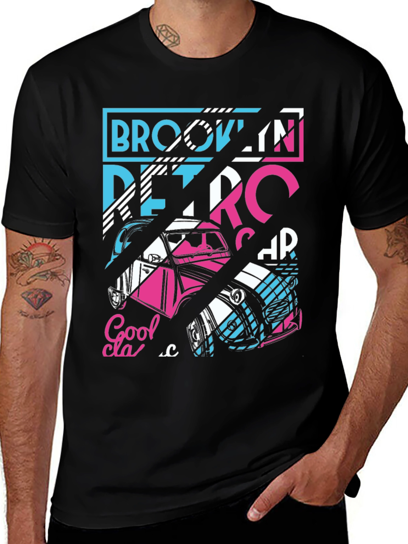 Variant 10 of Retro Brooklyn Car Graphic T-Shirt