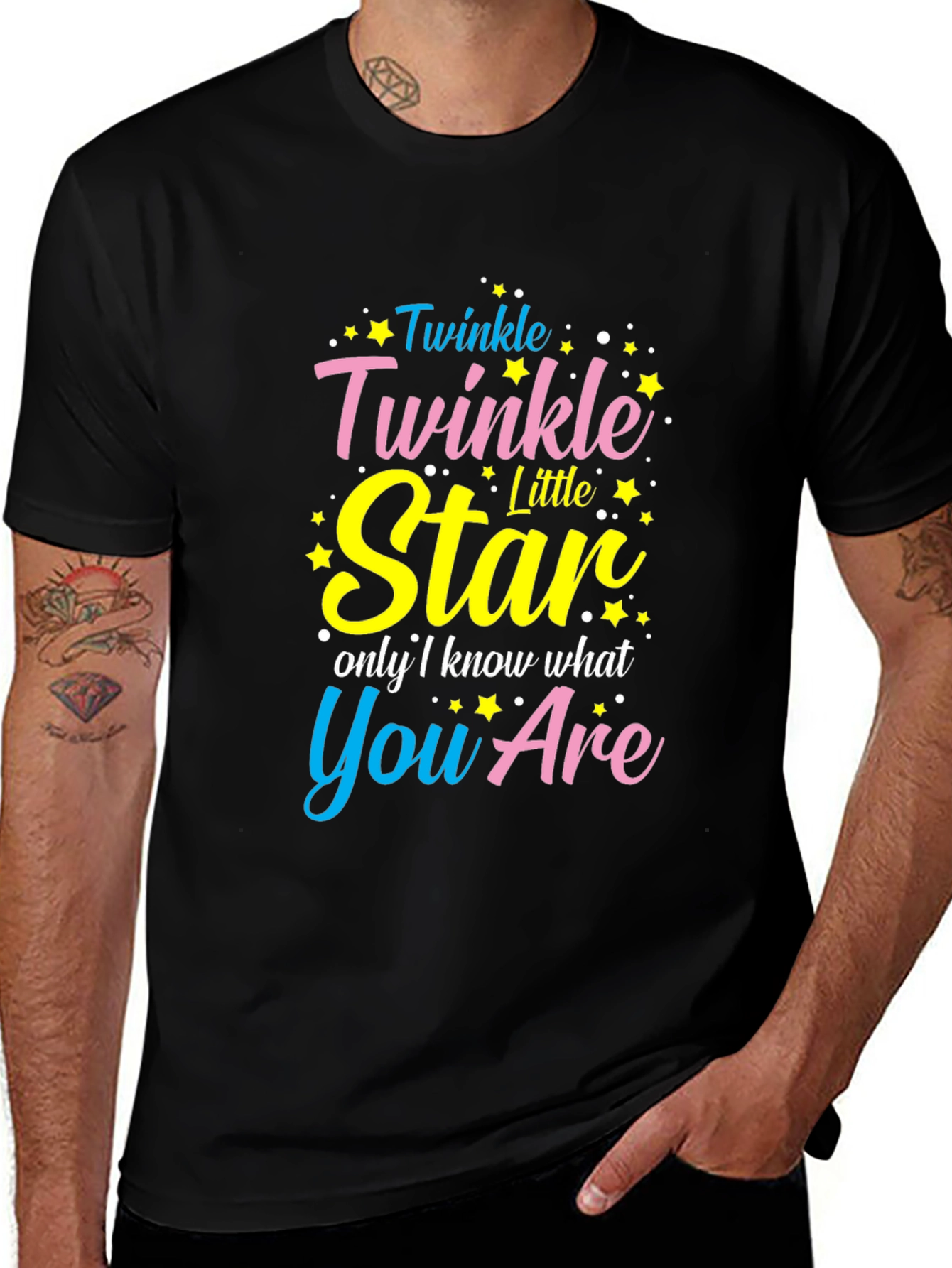 Variant 15 of Twinkle Star Graphic Tee - Black