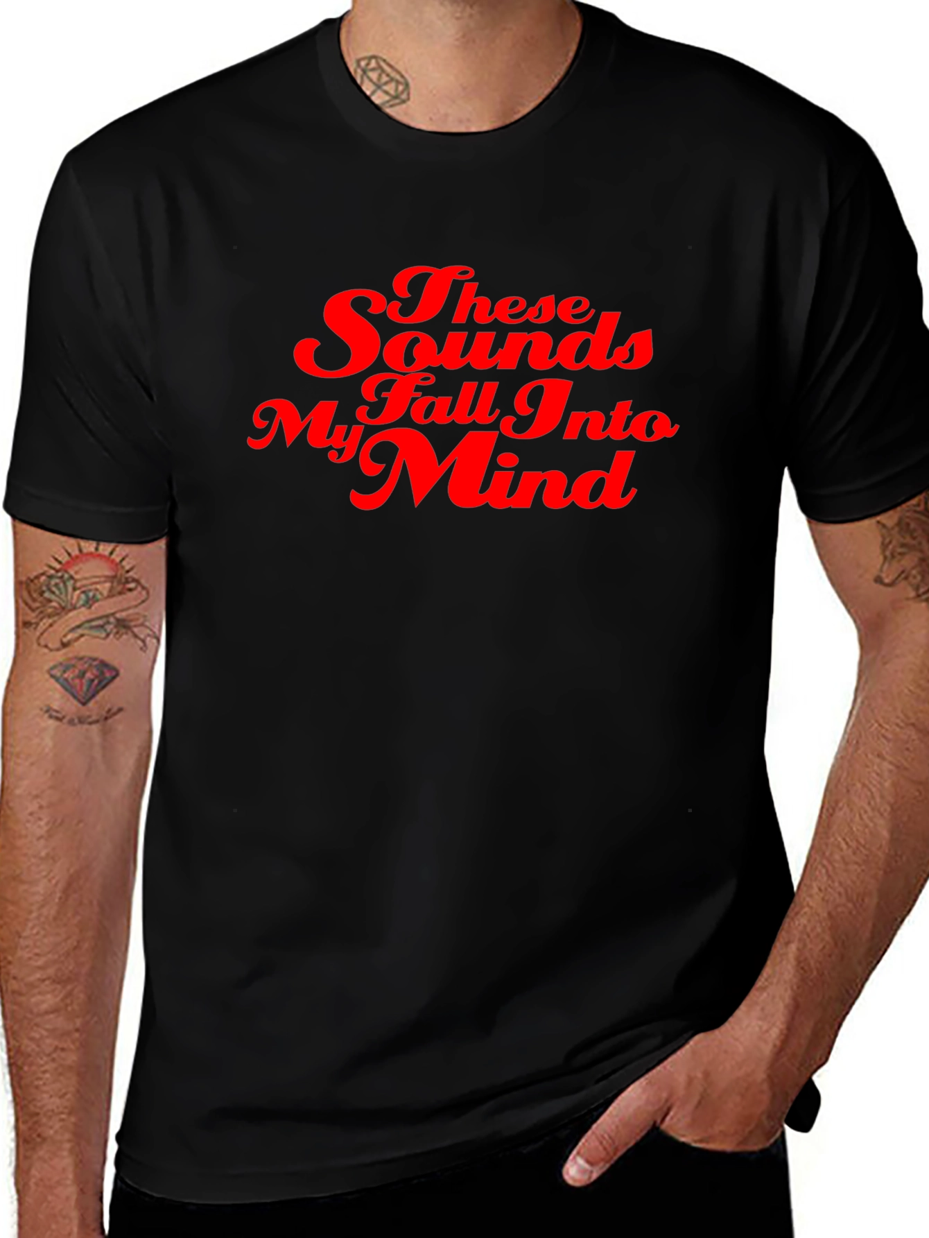 Variant 12 of Retro Graphic Tee - "These Sounds My Fall Into Mind"