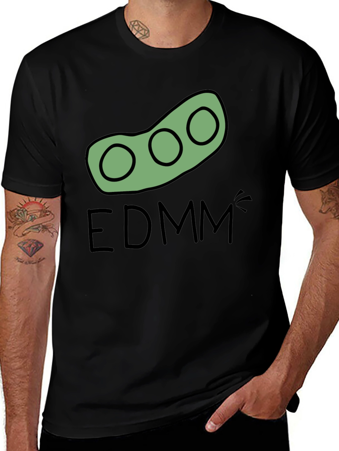 Variant 24 of EDMM Edamame T-Shirt - Black Cotton Tee
