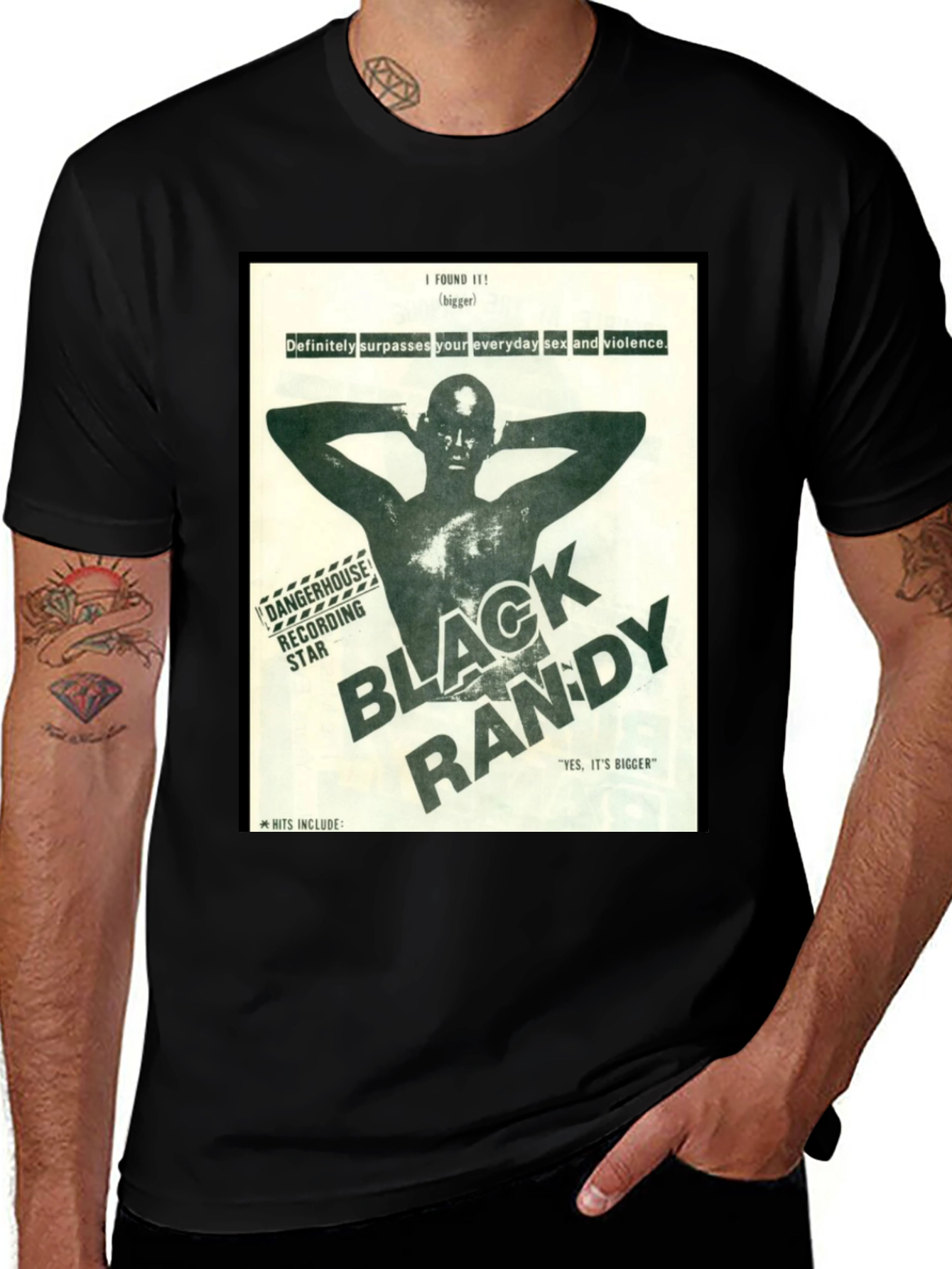 Black Randy T-Shirt: Dangerhouse Recording Star Tee
