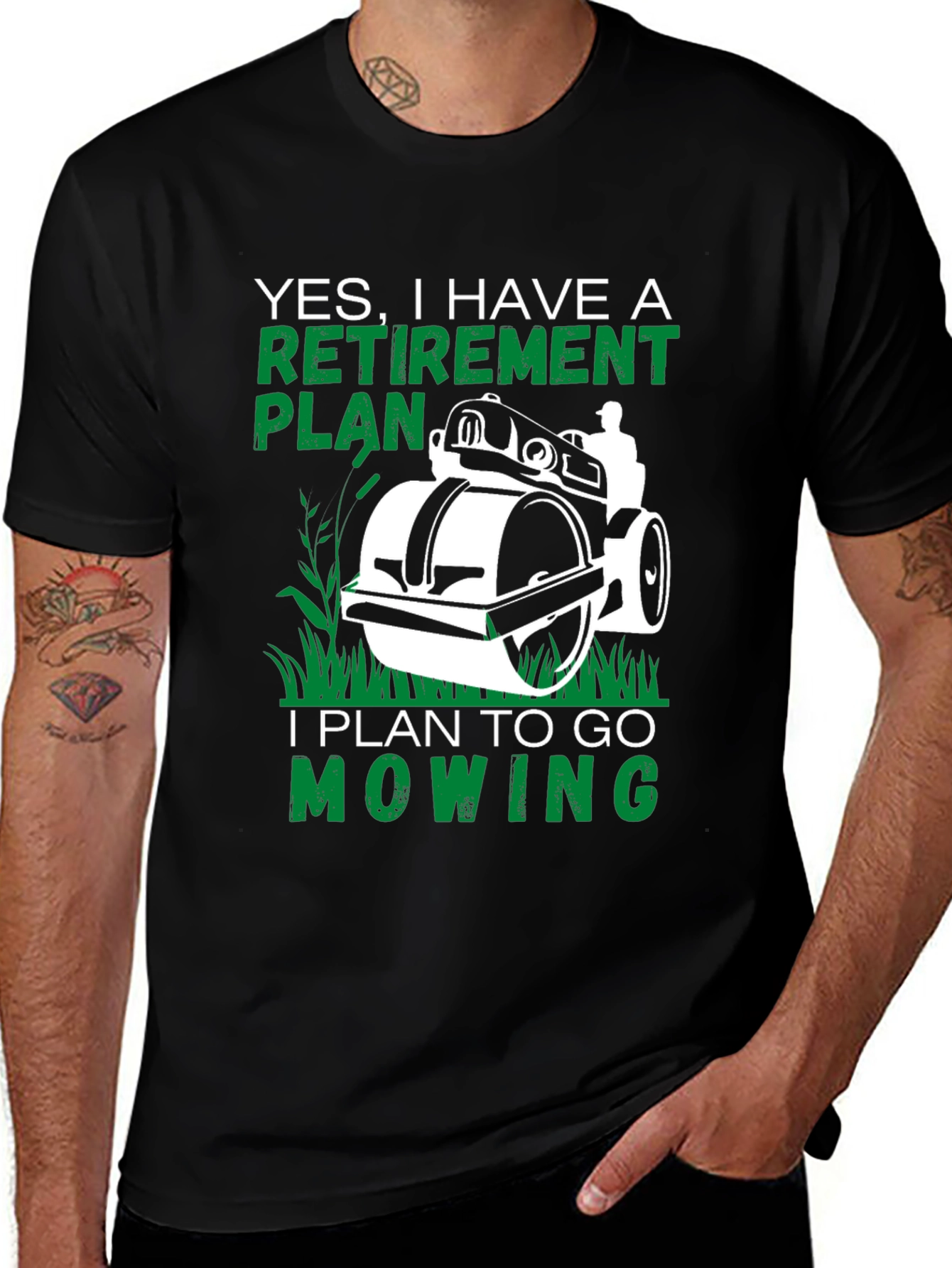 Variant 17 of Retirement Plan Mowing T-Shirt - Lawn Care Humor