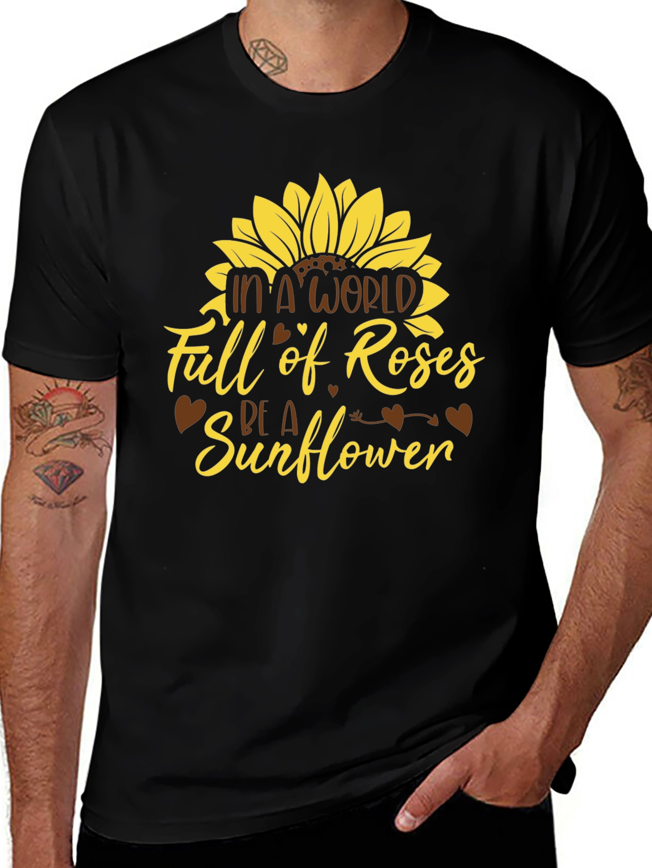 Variant 15 of Sunflower Graphic T-Shirt - Be a Sunflower