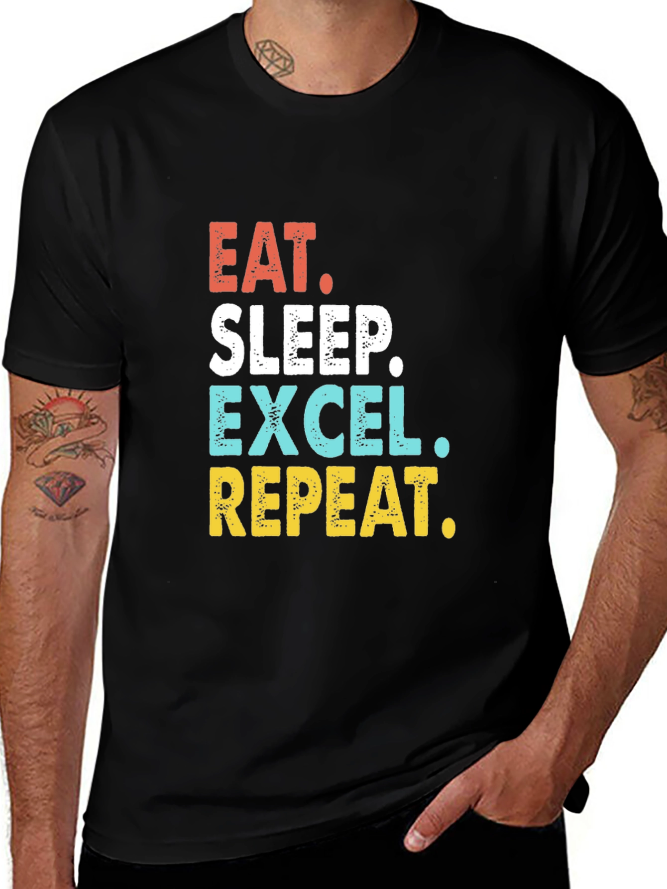 Variant 27 of Eat Sleep Excel Repeat T-Shirt