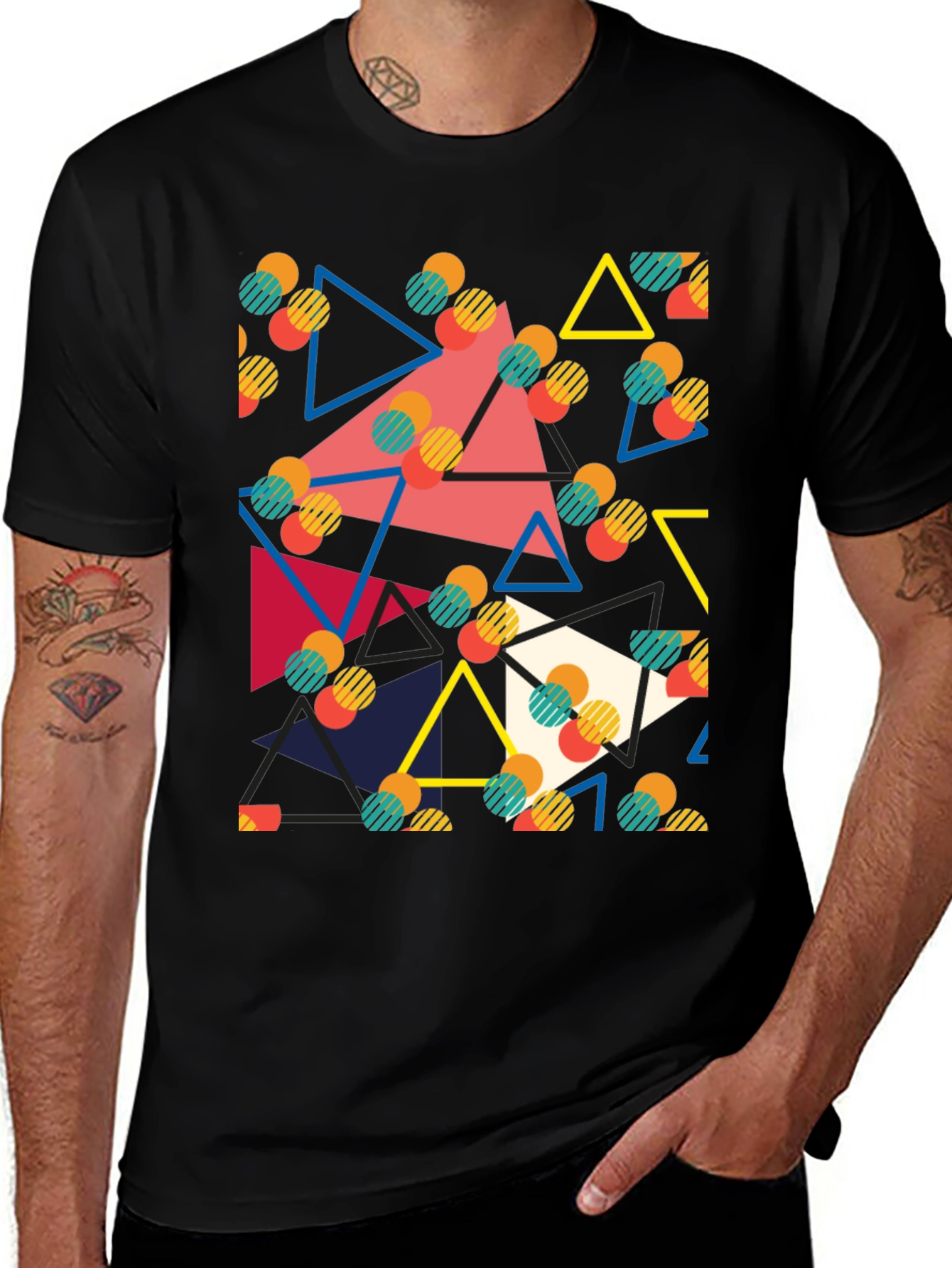 Variant 8 of Retro Geometric Pattern T-Shirt