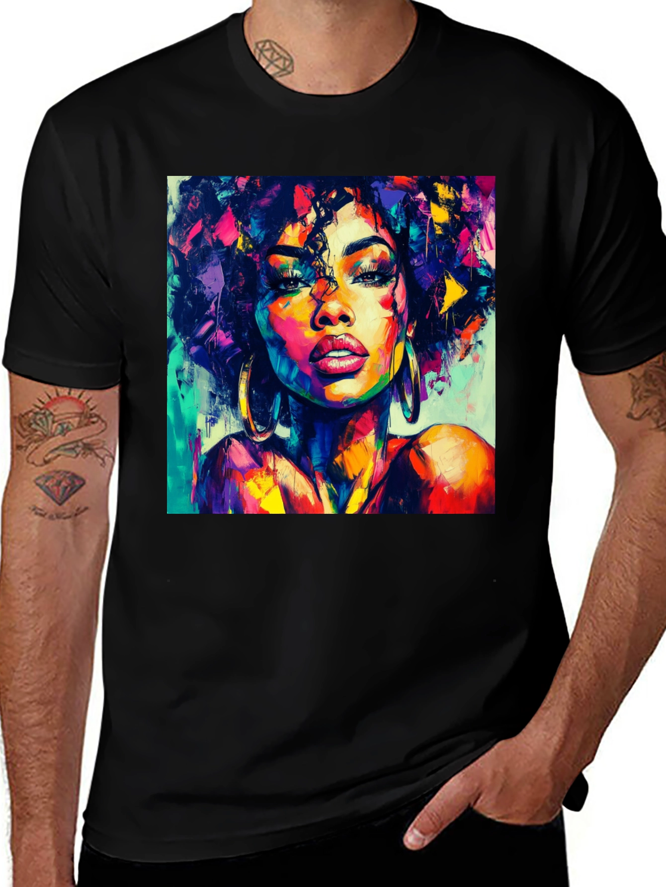Variant 17 of Vibrant Afro Art Graphic T-Shirt
