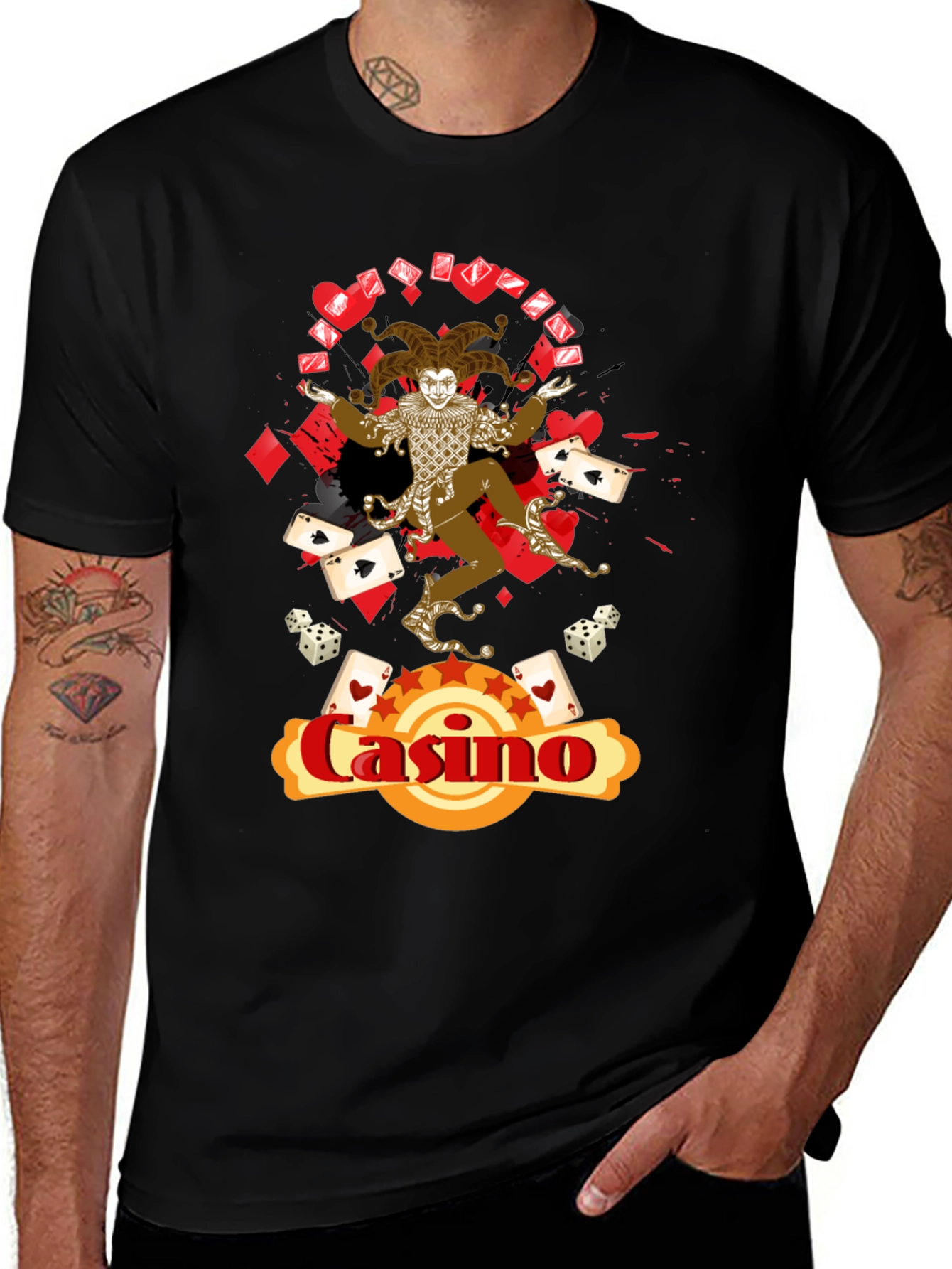 Variant 24 of Casino Jester Graphic Print T-Shirt