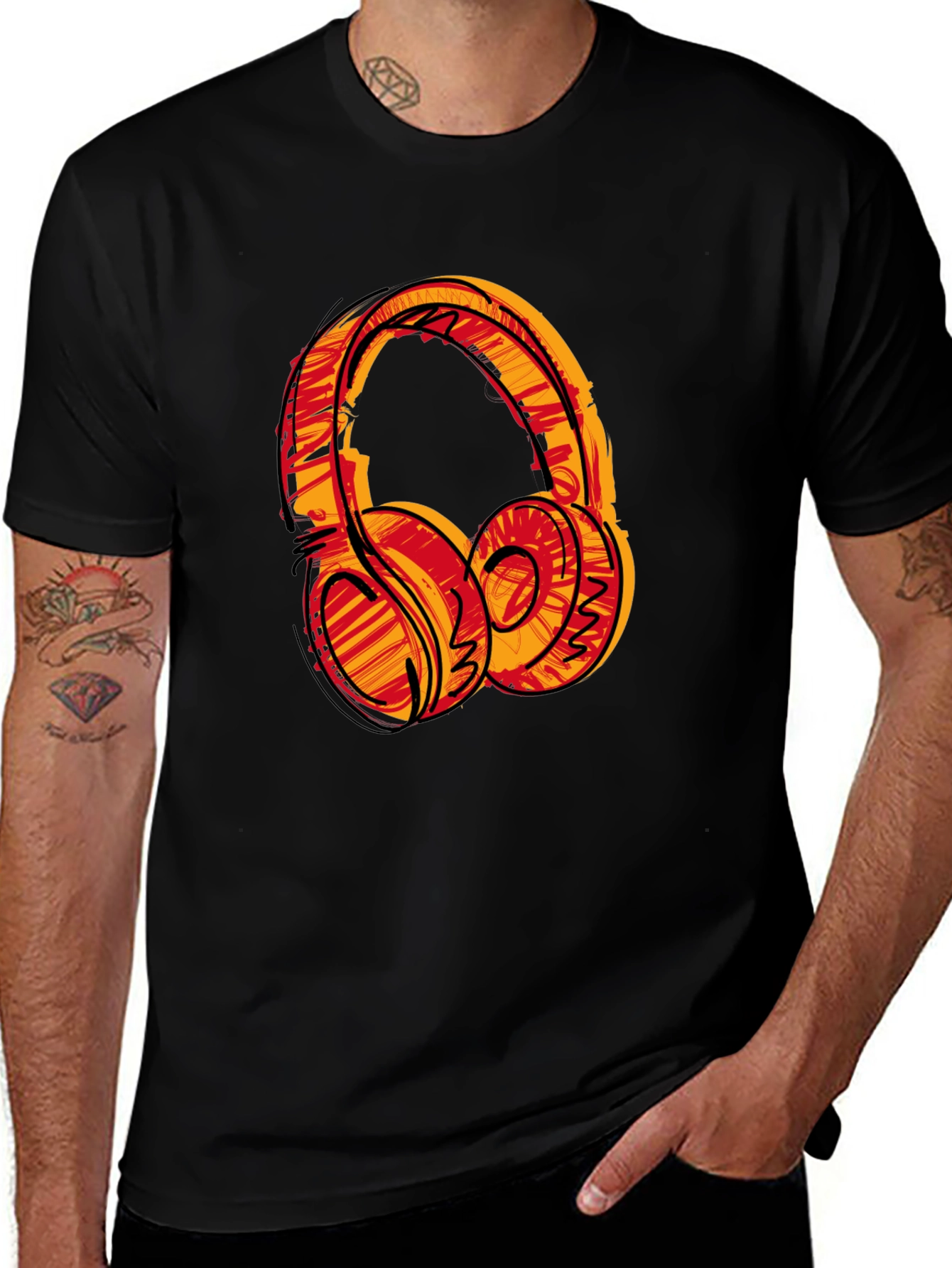 Variant 19 of Cool Headphones Graphic Tee