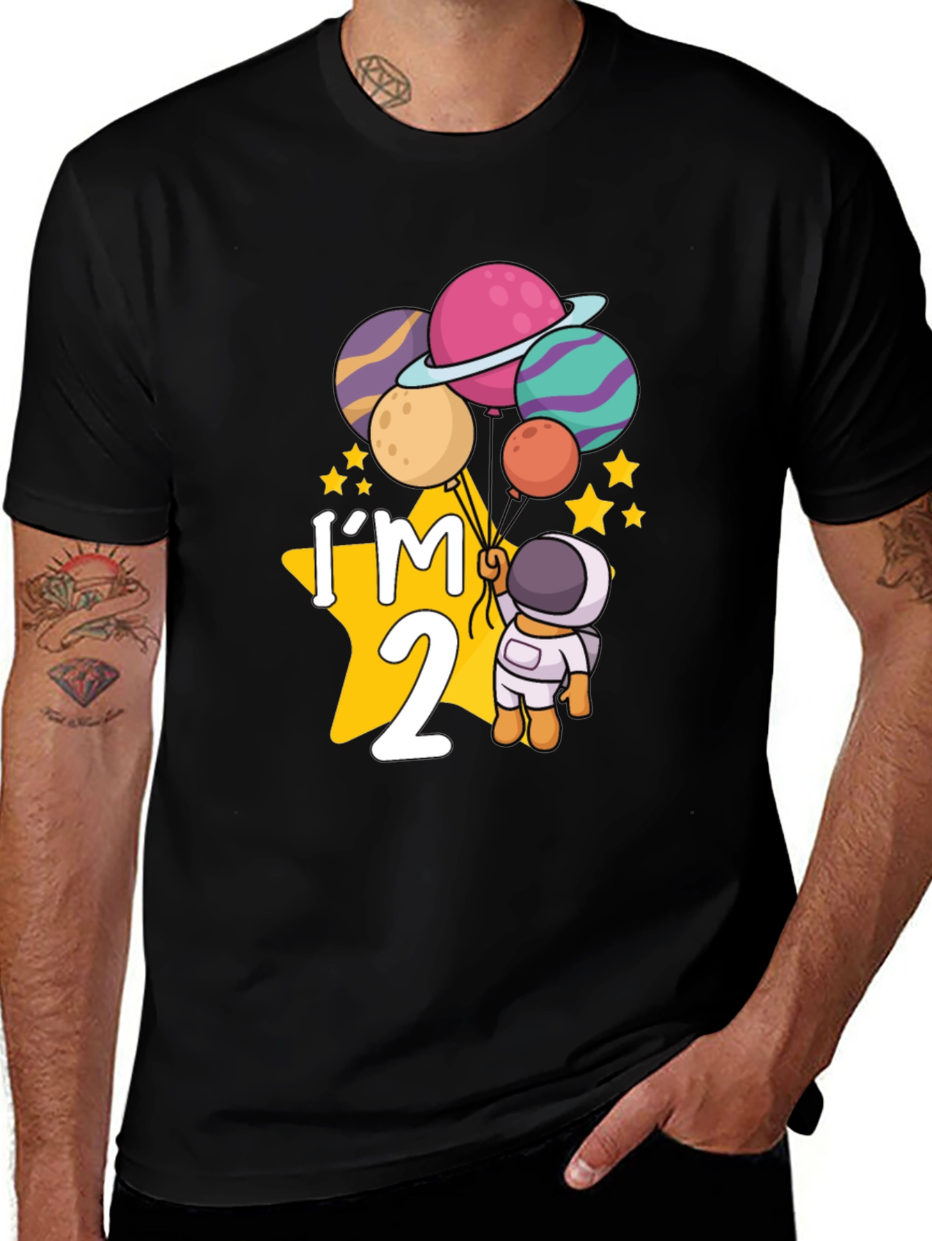 Variant 2 of I'm 2 Astronaut Birthday T-Shirt