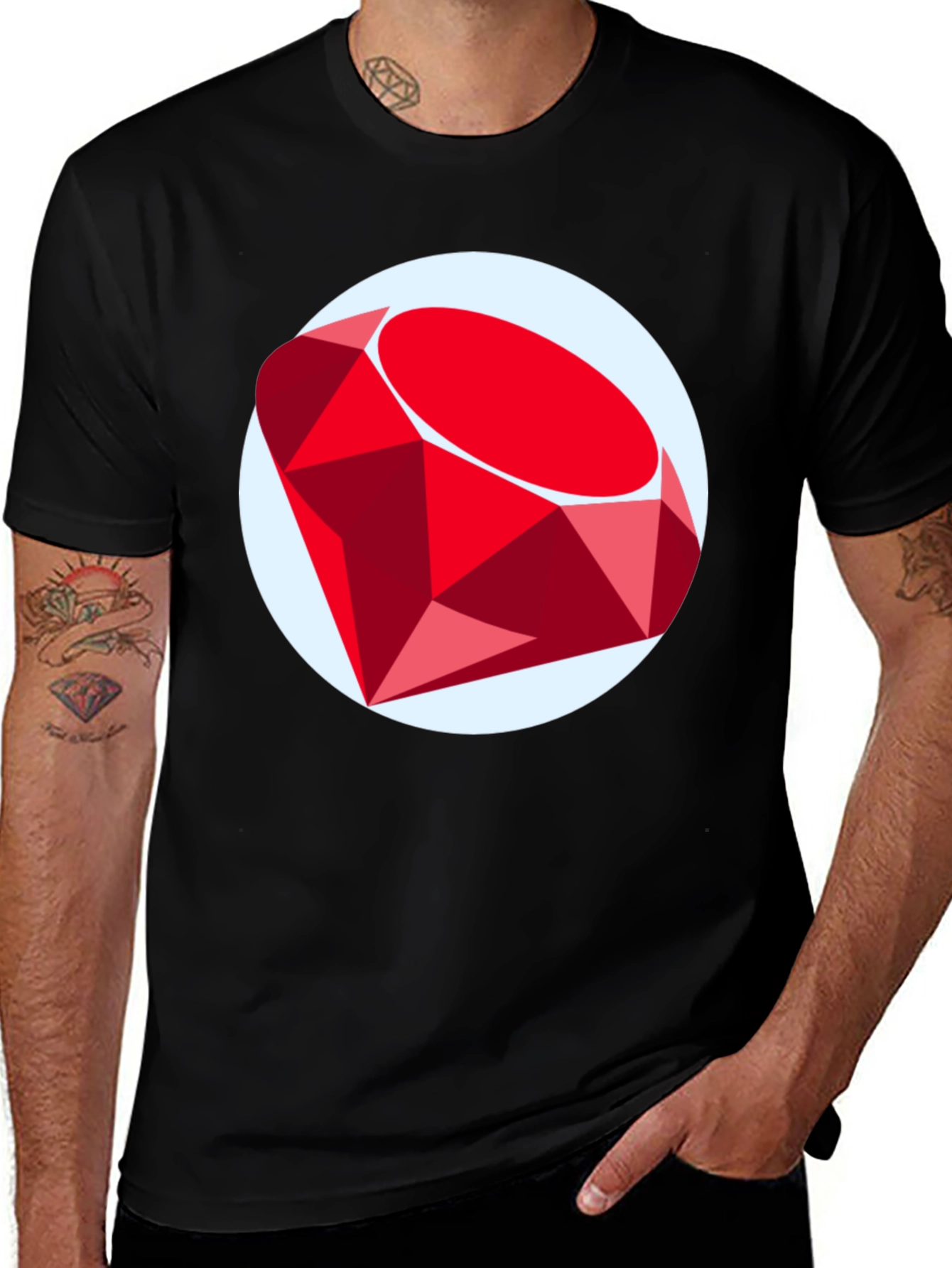 Variant 19 of Ruby Gem T-Shirt - Black Graphic Tee