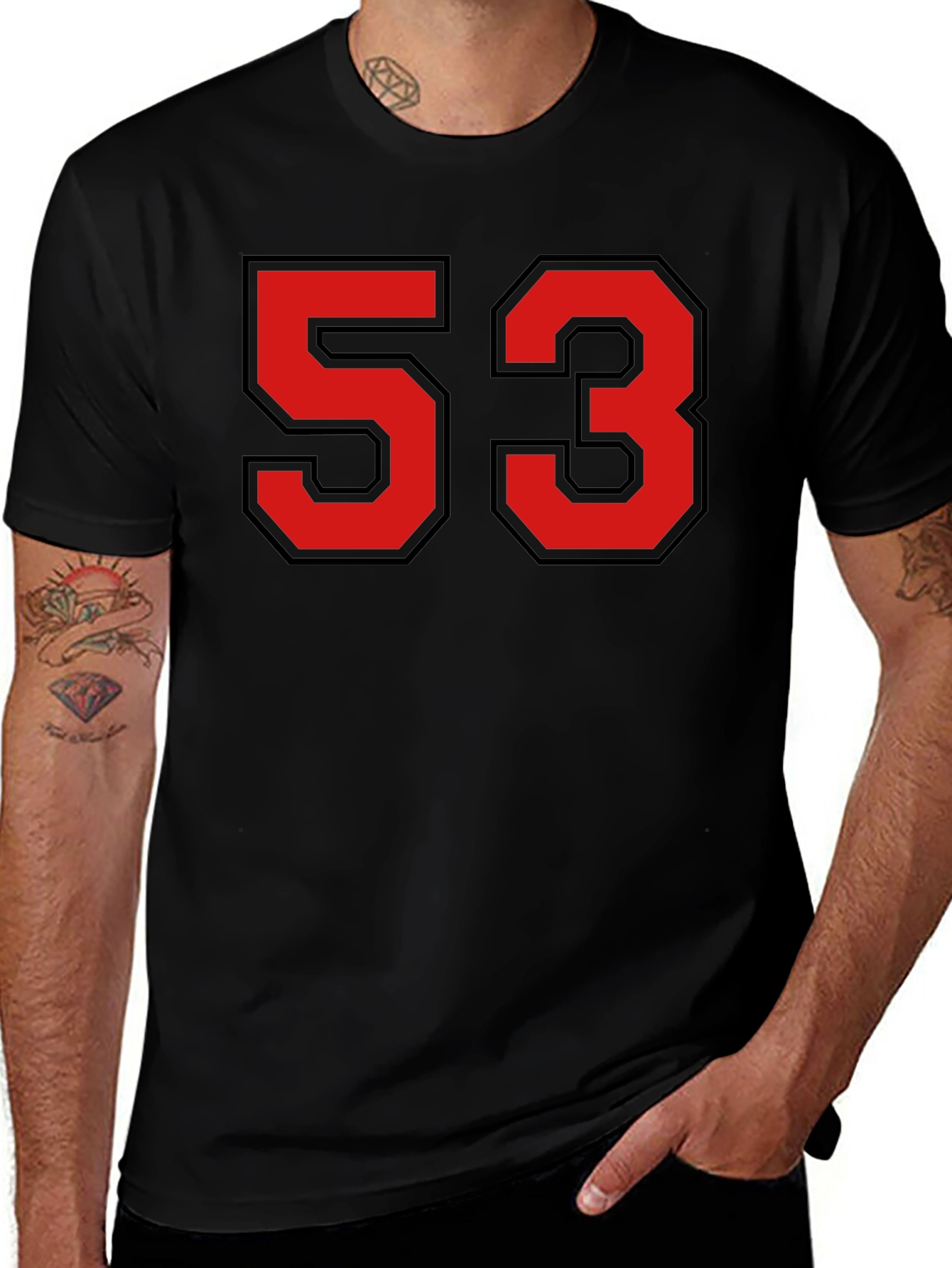 Bold Number 53 T-Shirt - Sporty & Stylish