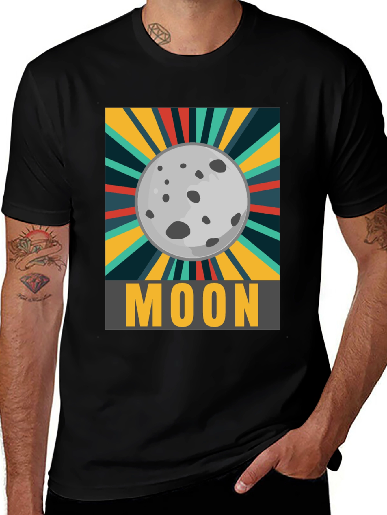 Variant 20 of Moon Graphic T-Shirt - Retro Space Design