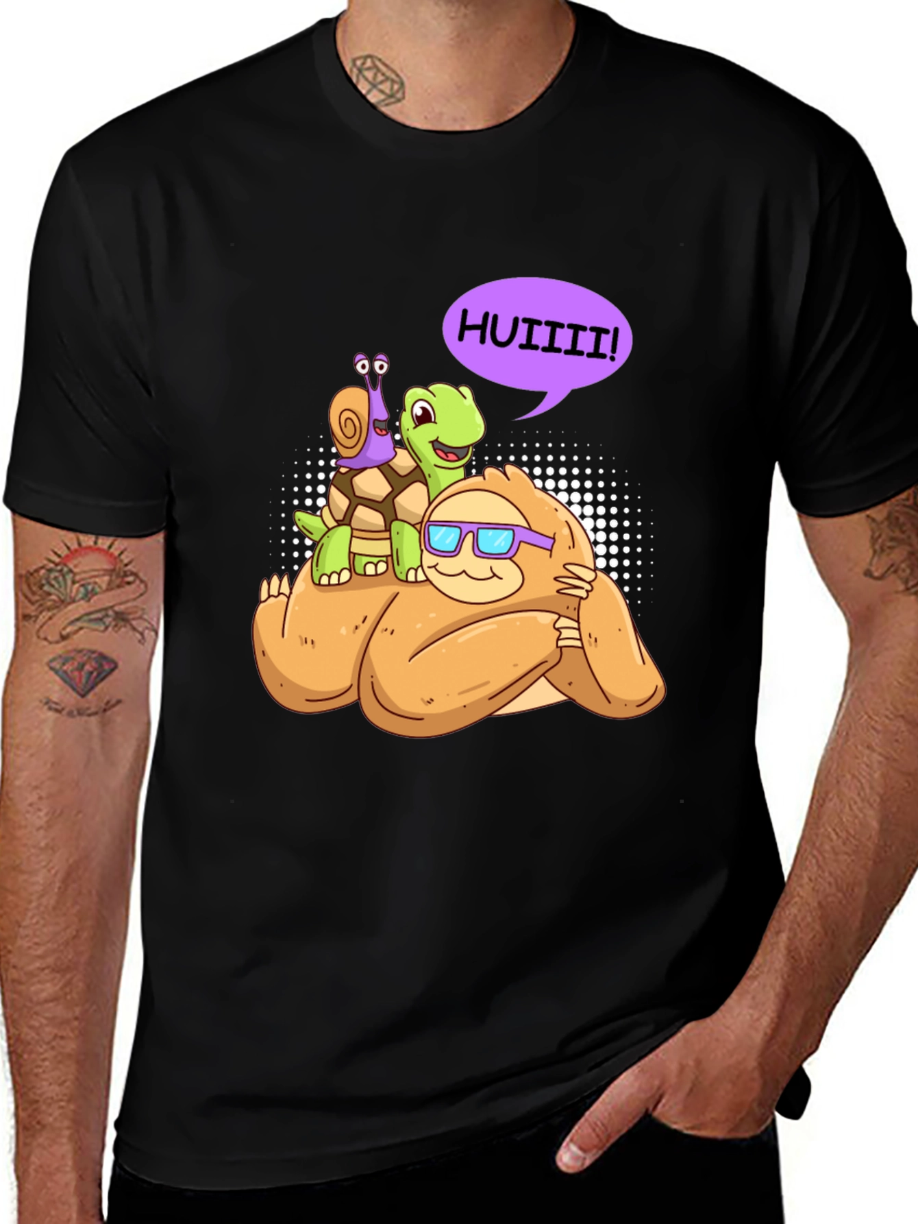 Variant 7 of Sloth Turtle Snail Friends T-Shirt Funny