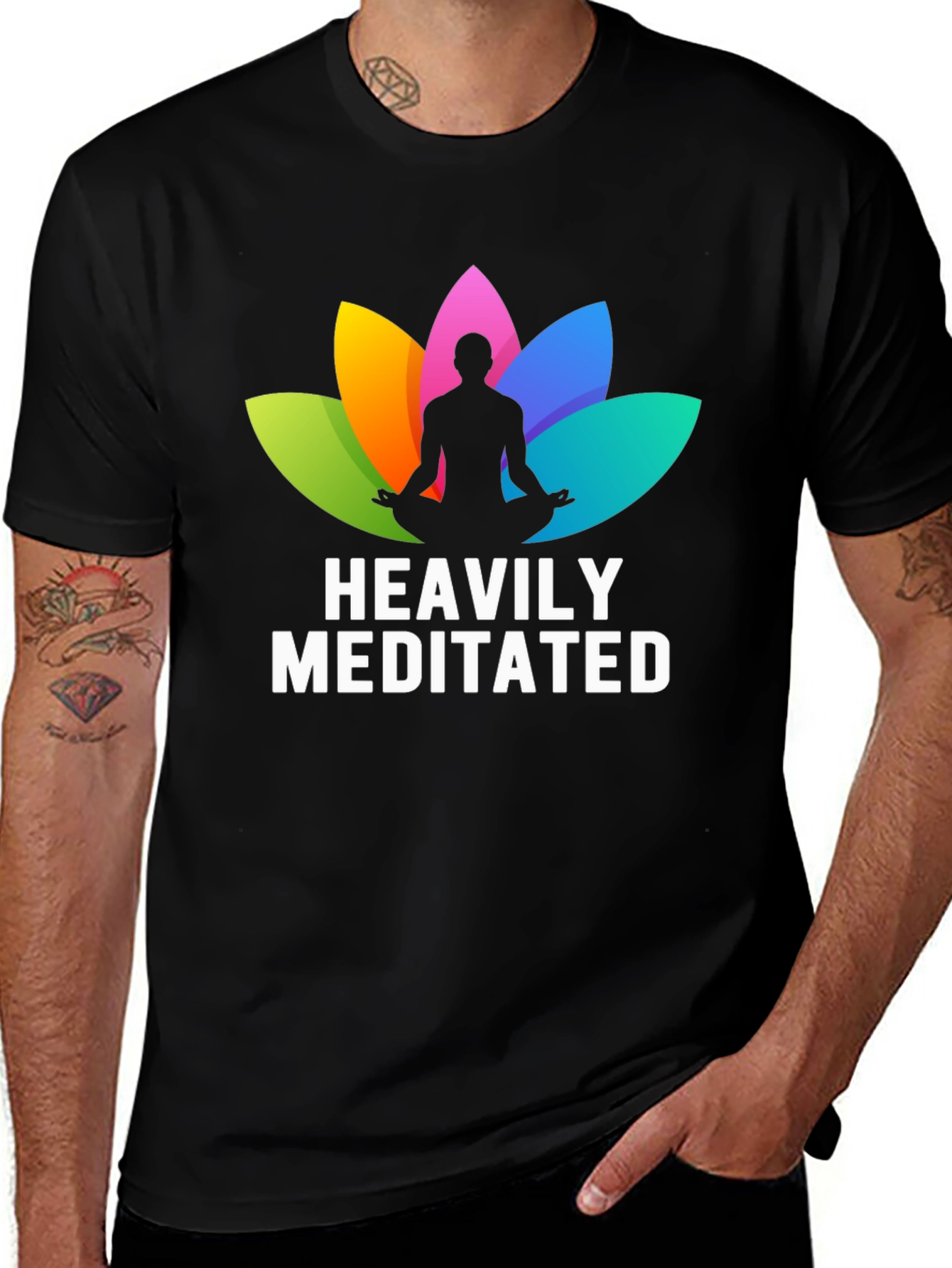 Variant 26 of Heavily Meditated T-Shirt - Black Relaxed Fit