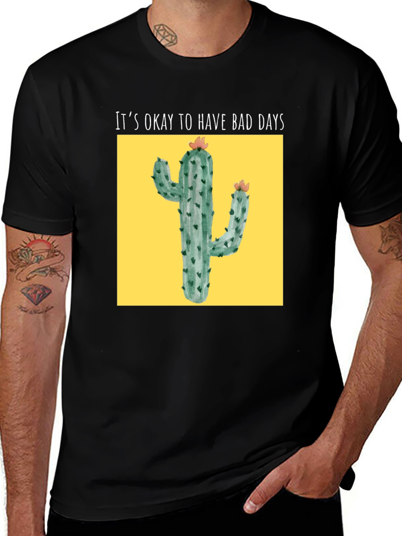 Variant 14 of Cactus Bad Days T-Shirt - Comfort & Style