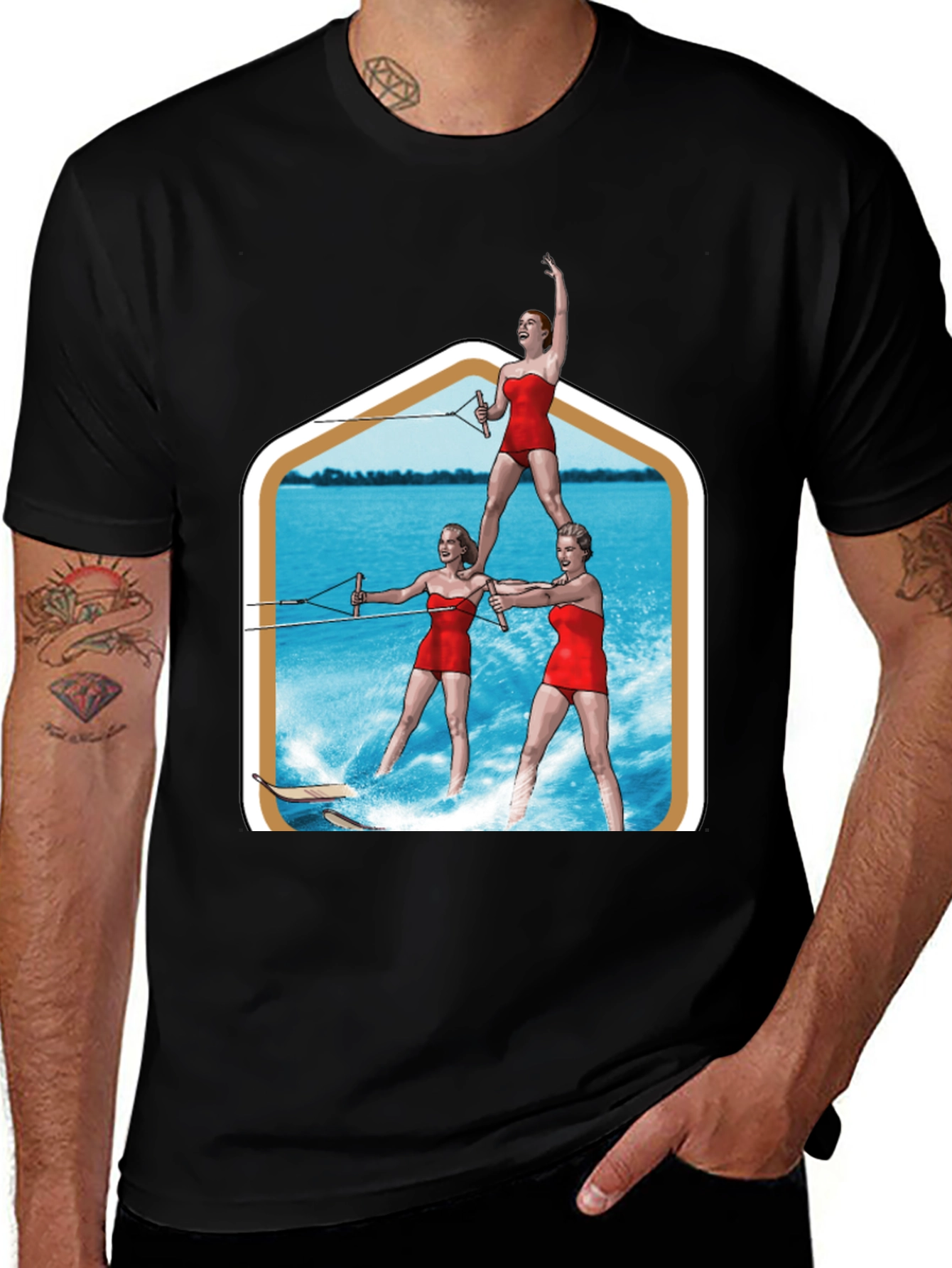 Variant 17 of Vintage Waterskiing Team T-Shirt