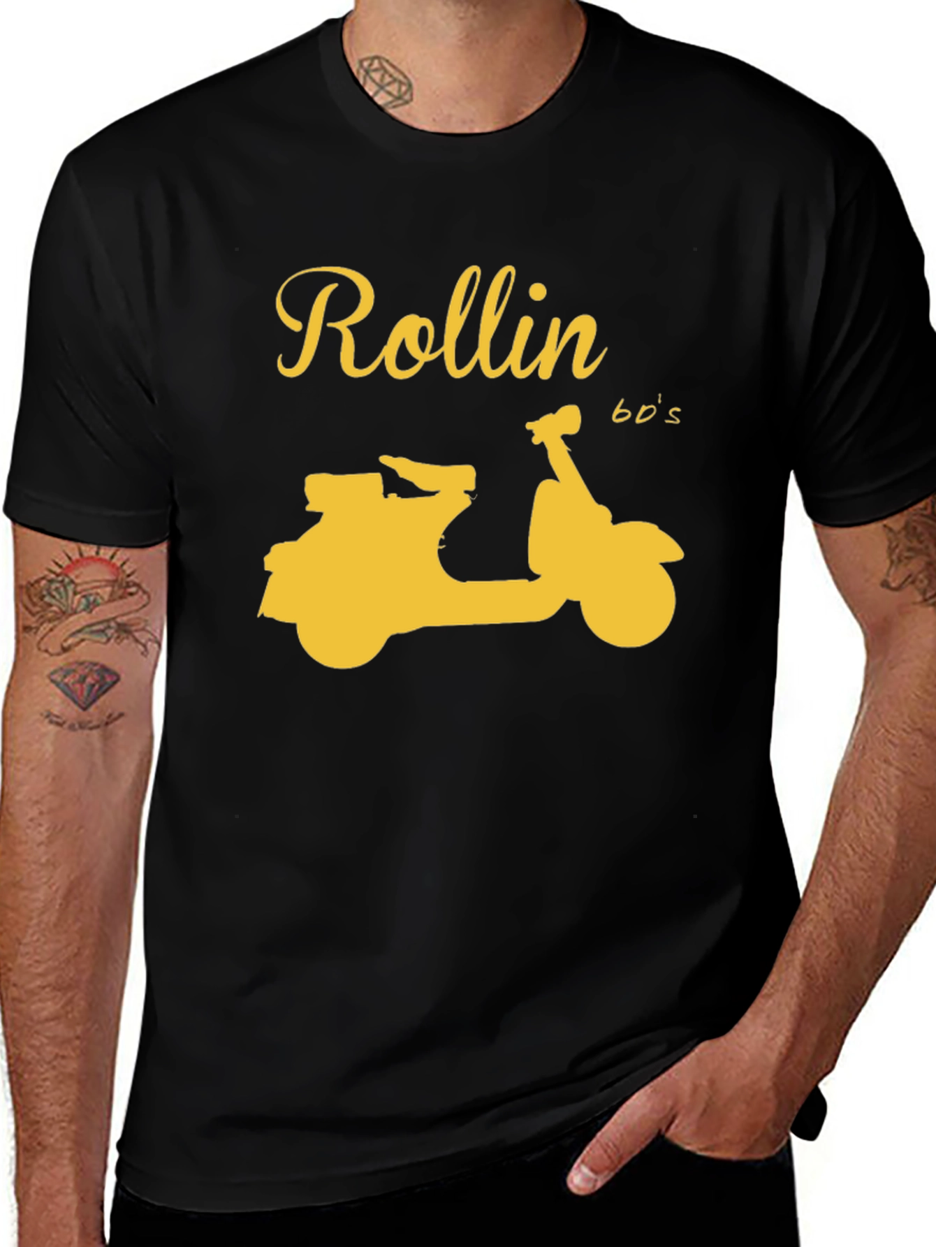 Variant 8 of Rollin' 60's Scooter Graphic T-Shirt - Black