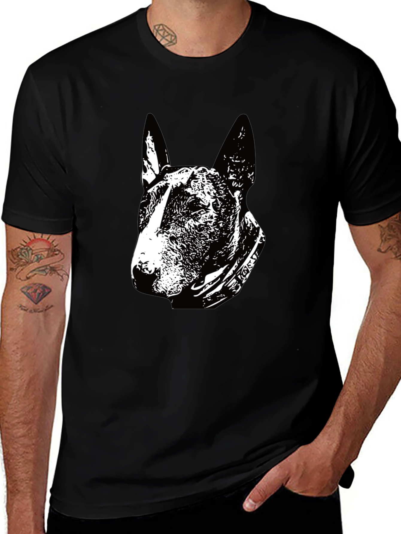 Variant 20 of Dog Lover's Black Graphic T-Shirt