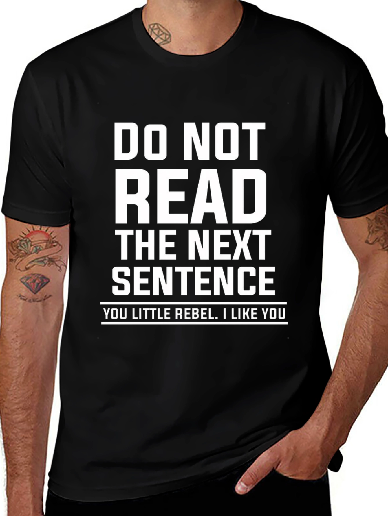 Variant 21 of Do Not Read Tee - Little Rebel Graphic Novelty T-Shirt