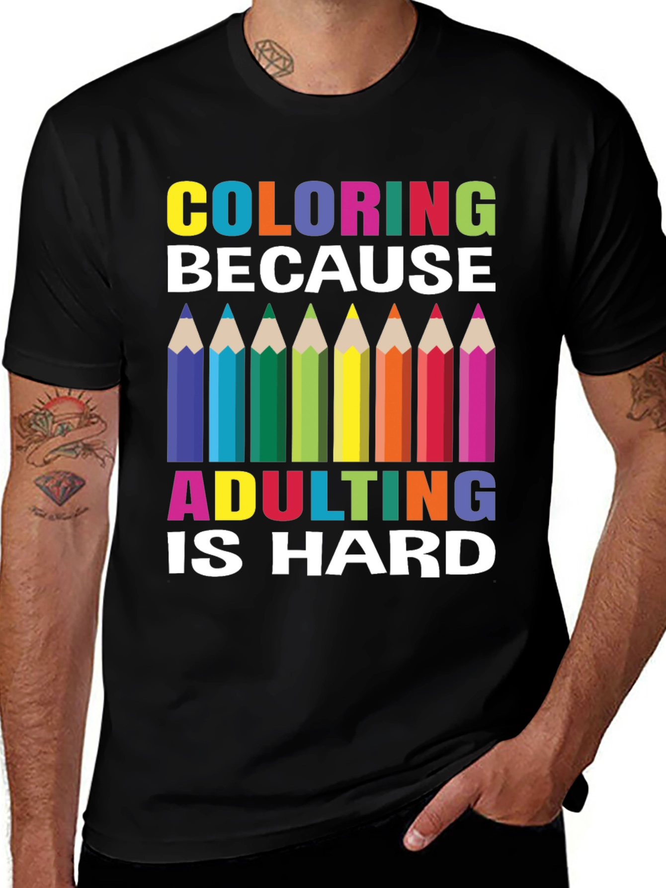 Variant 11 of Coloring Because Adulting Is Hard T-Shirt