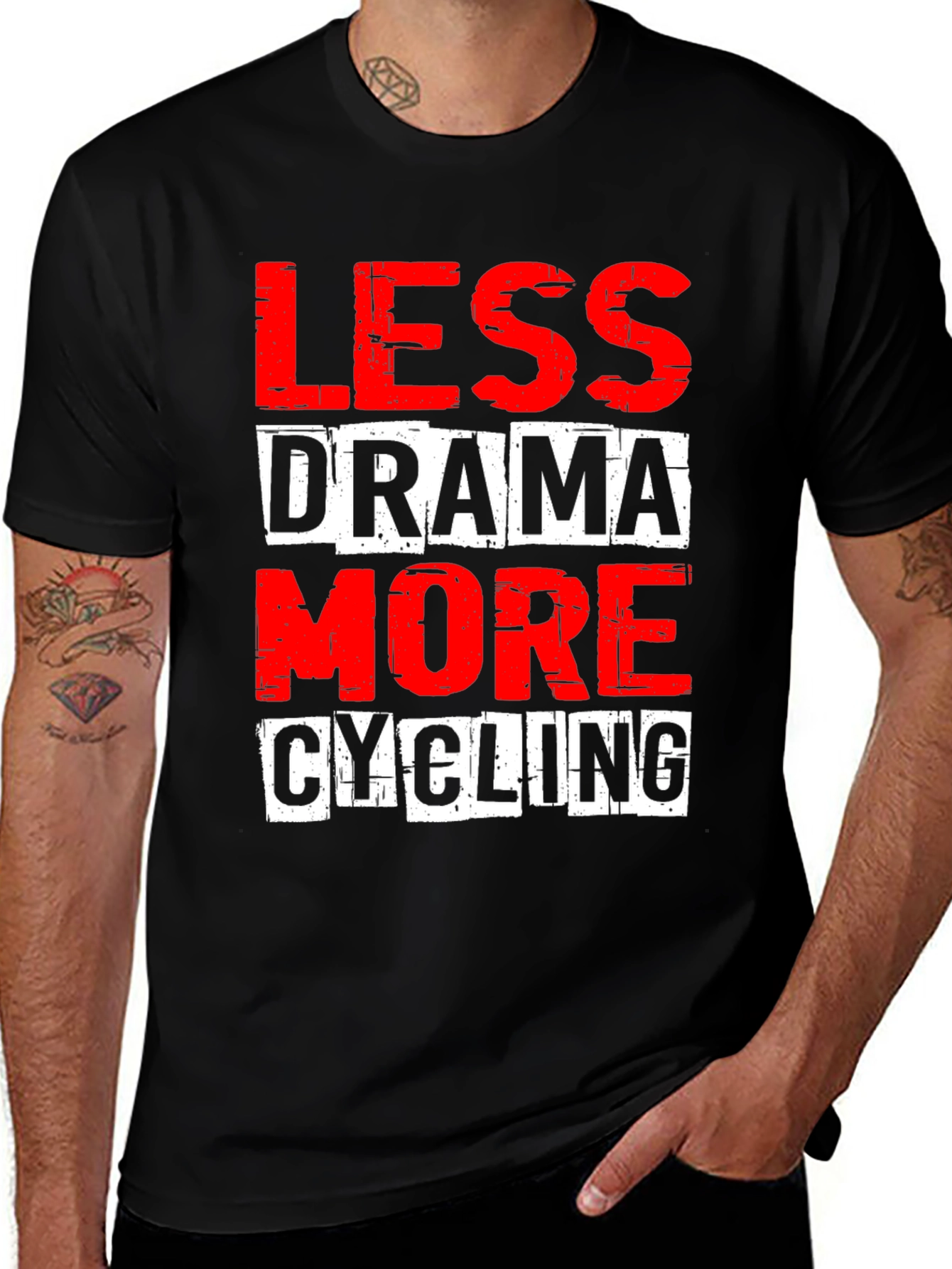 Variant 28 of Less Drama More Cycling Graphic Tee