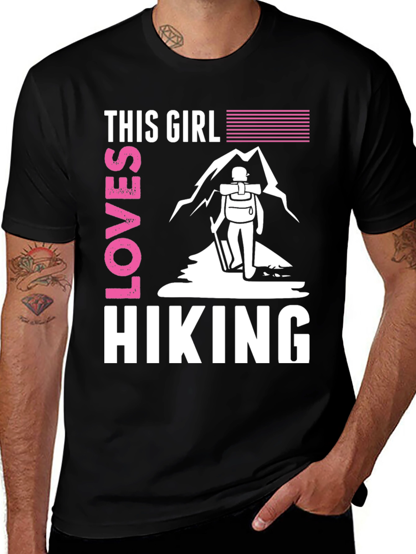 Variant 6 of This Girl Loves Hiking T-Shirt