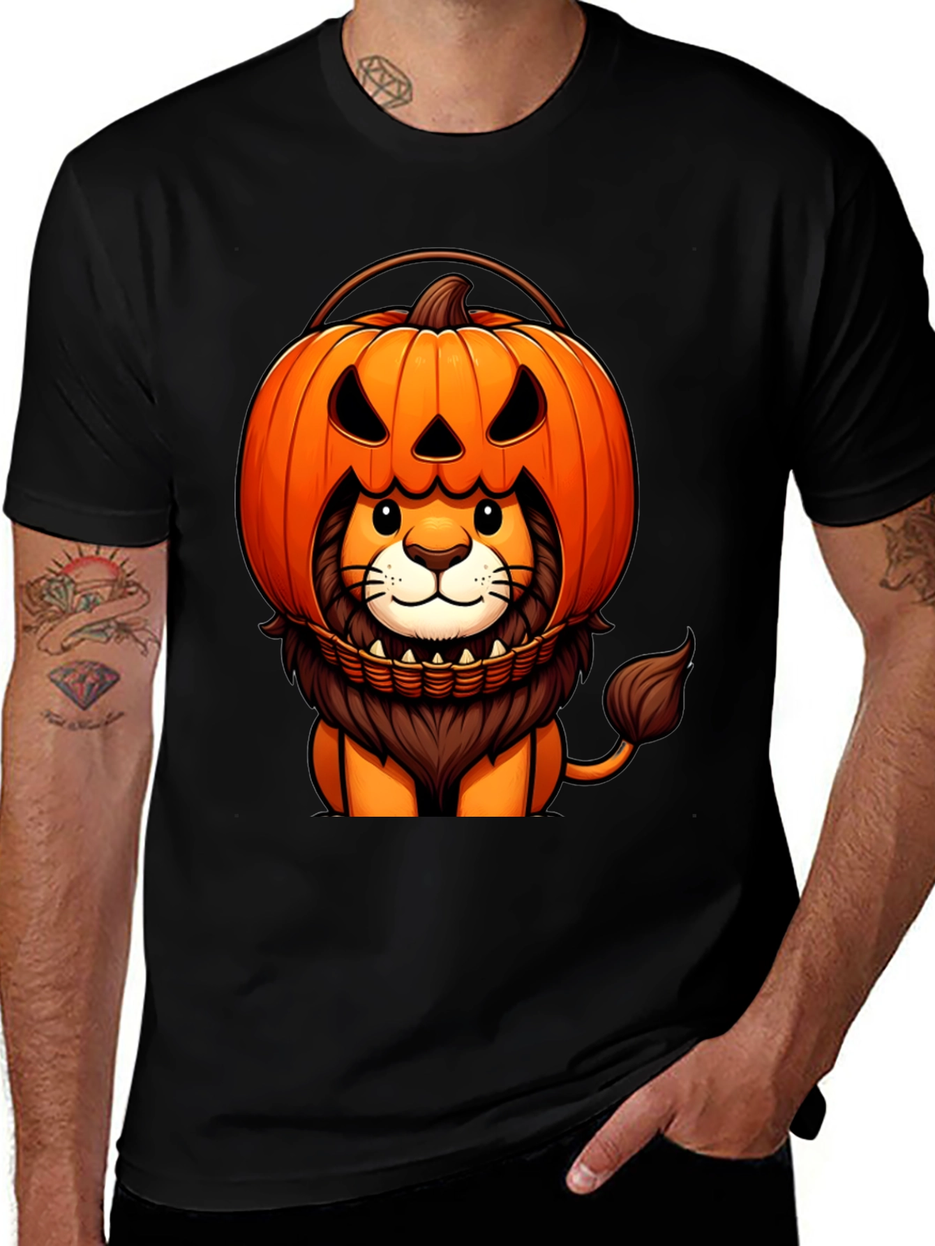Variant 10 of Lion Pumpkin Halloween T-Shirt