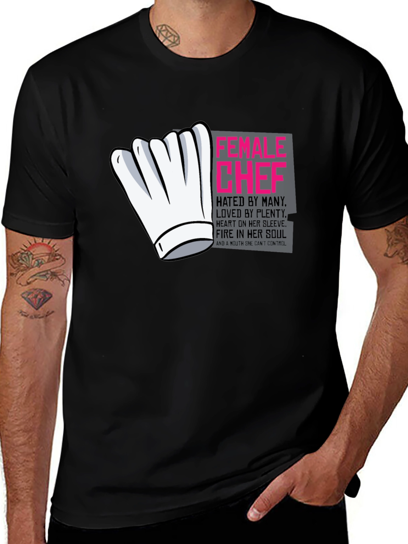 Black Female Chef Graphic T-Shirt main image