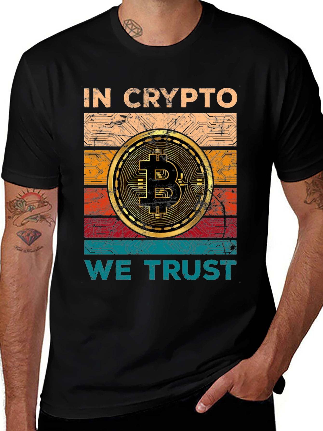 In Crypto We Trust Bitcoin Graphic Tee