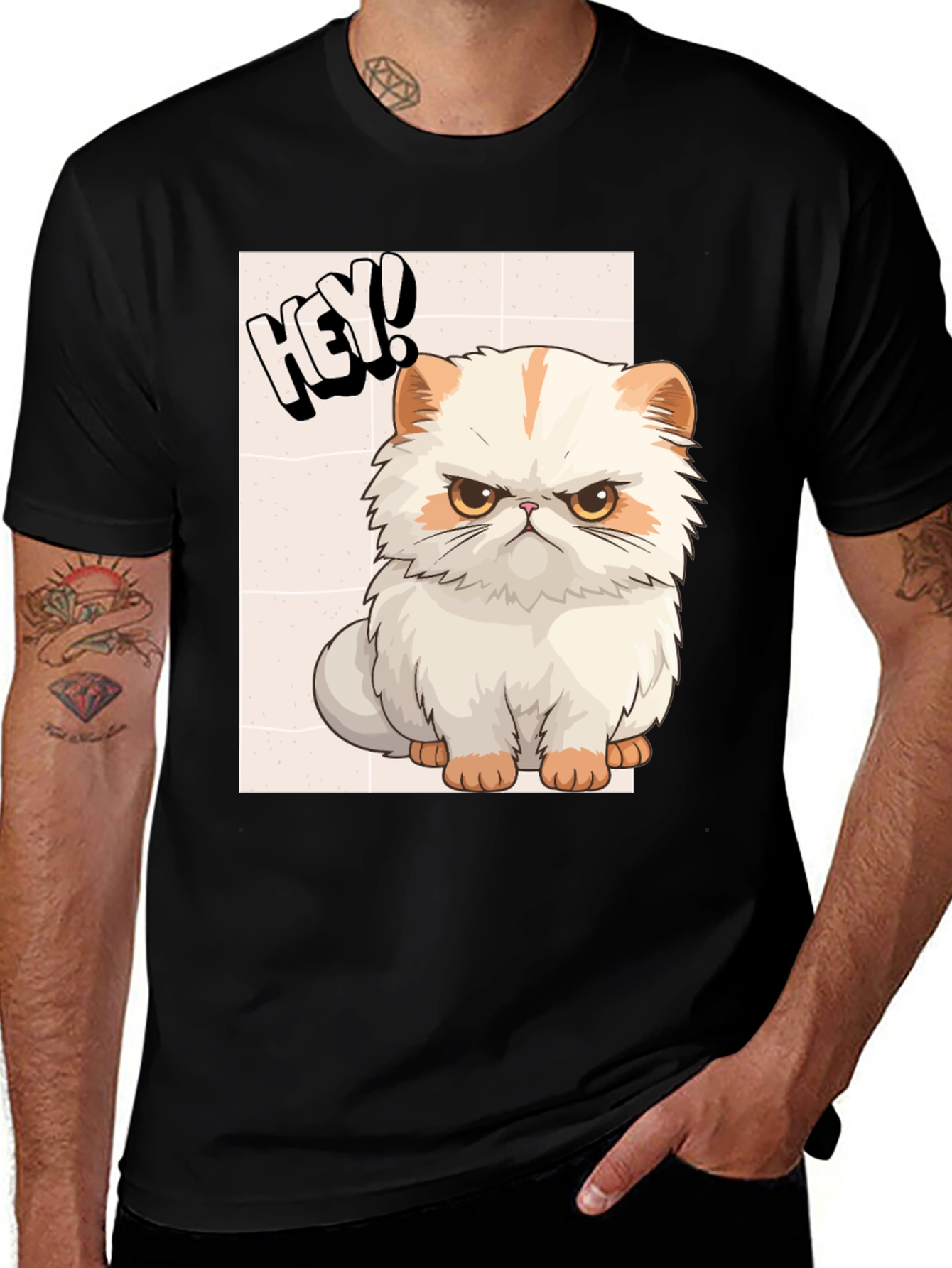 Variant 16 of Grumpy Cat 'Hey!' Graphic T-Shirt