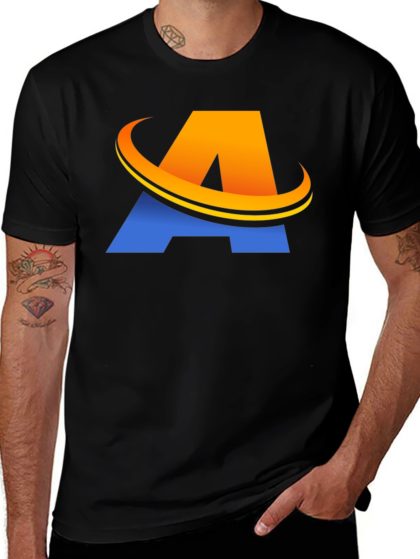 Letter A Graphic Tee - Modern Style