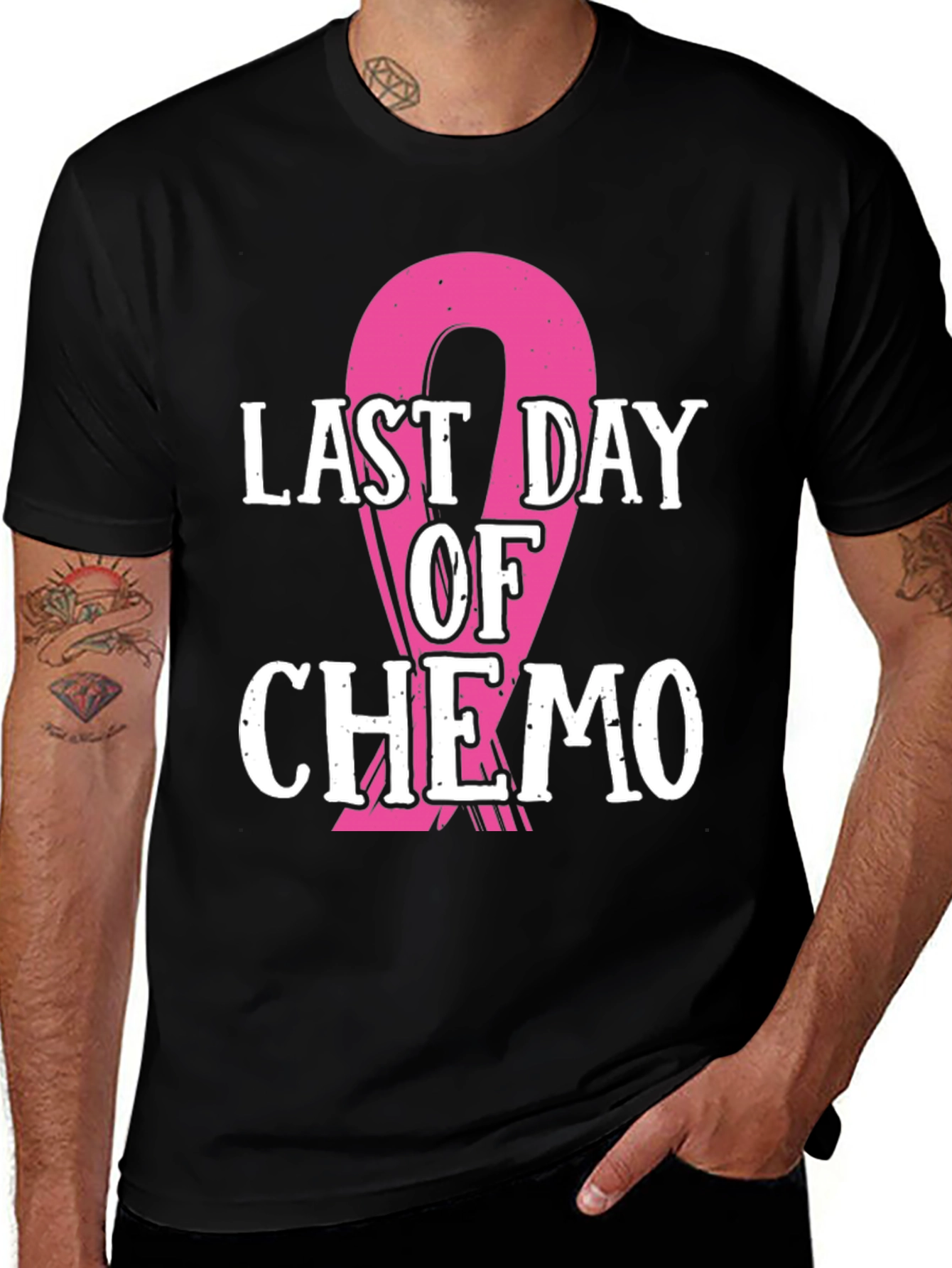Variant 7 of Last Day of Chemo Awareness Ribbon T-Shirt