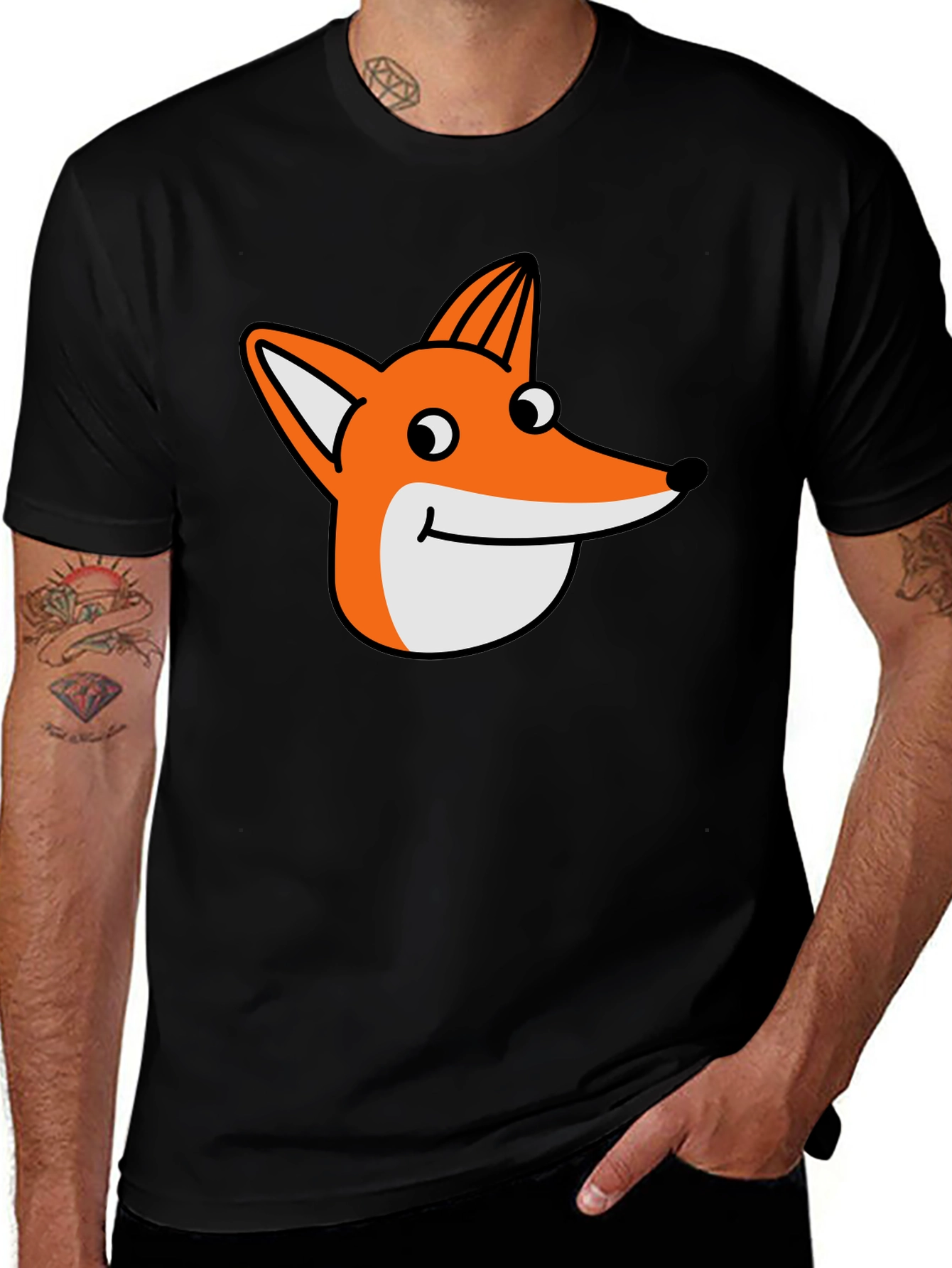 Variant 5 of Fox Graphic T-Shirt - Men's Black Tee