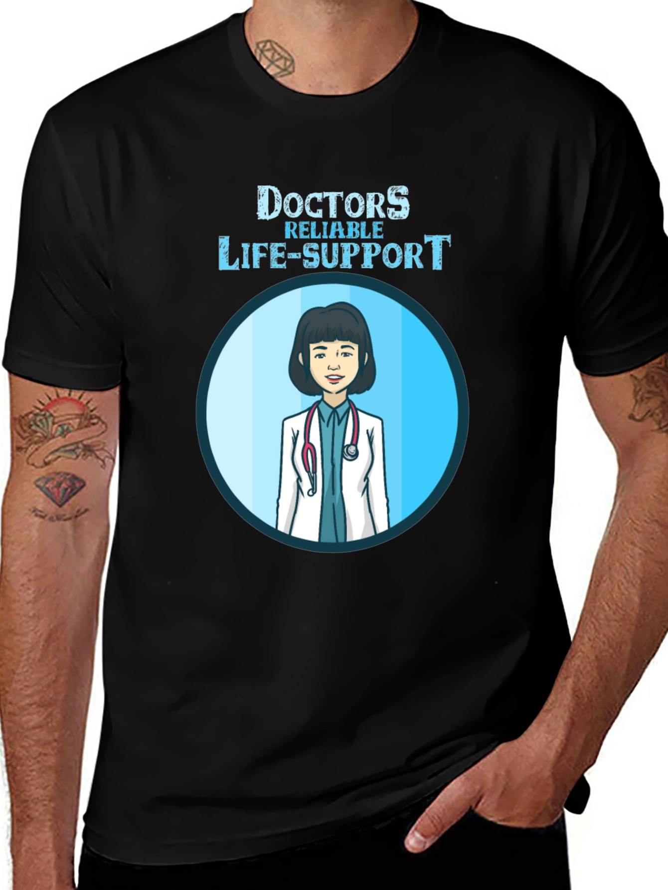Black Doctors Reliable Life-Support T-Shirt main image