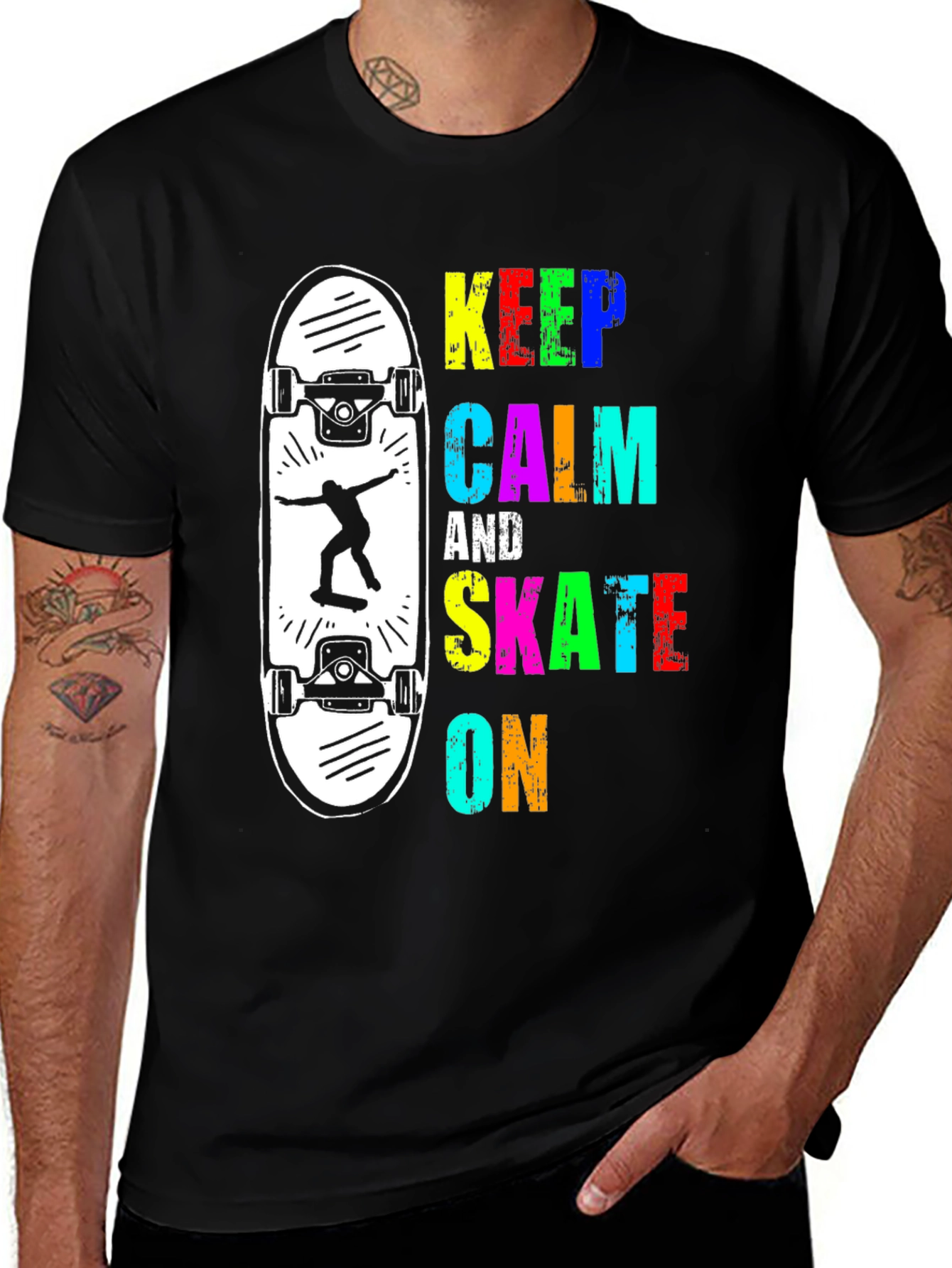 Variant 17 of Keep Calm and Skate On Graphic Tee