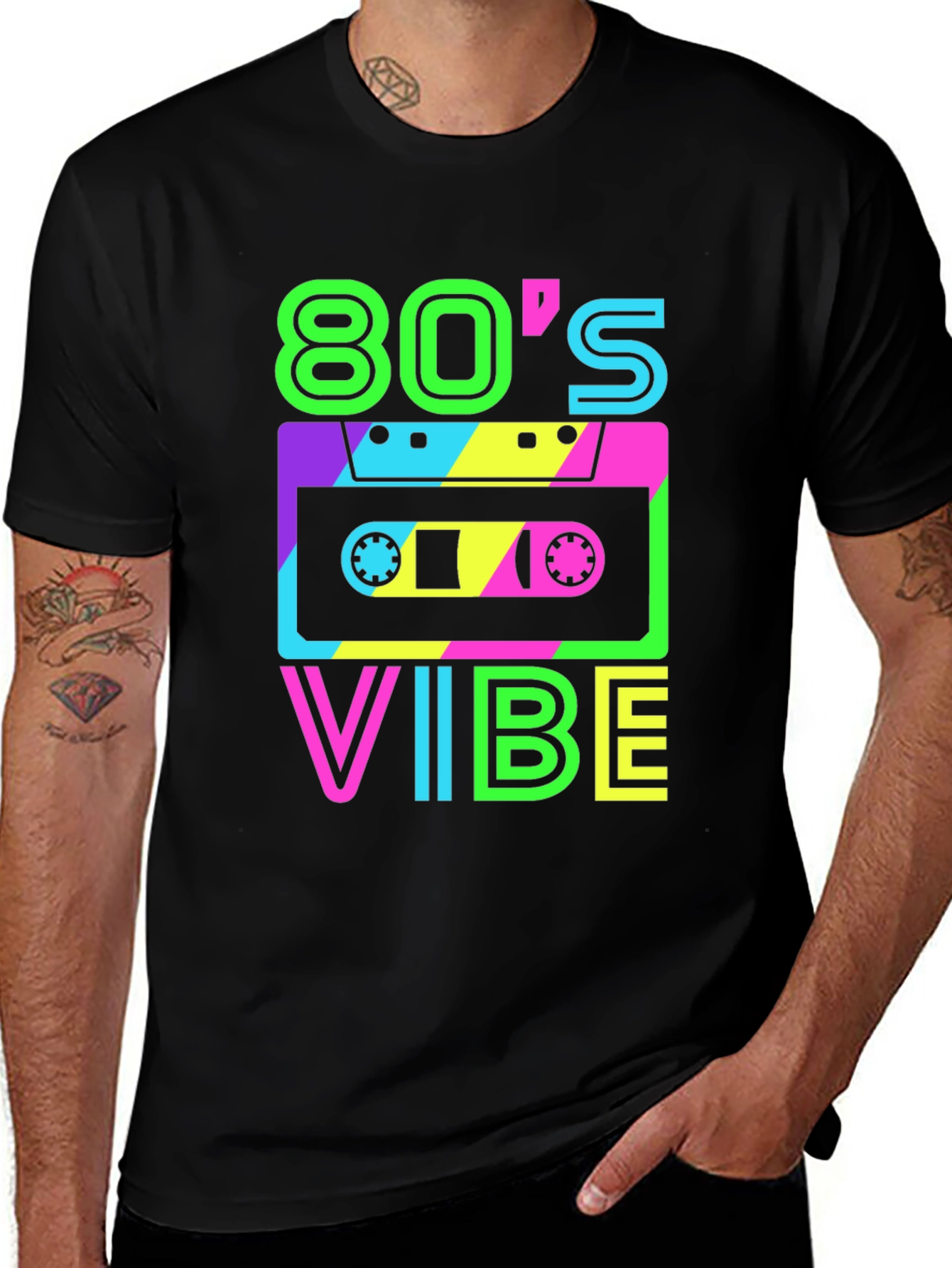 80's Vibe Retro Graphic Tee - Classic Cassette Design