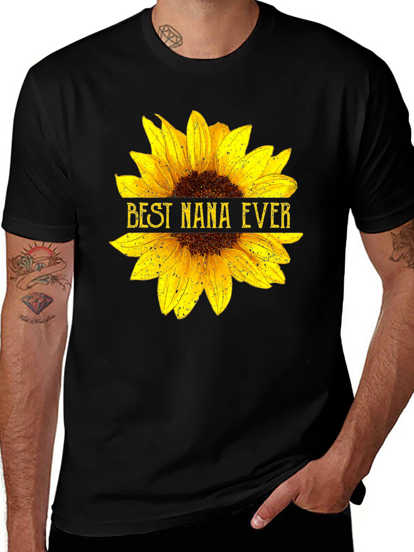 Variant 25 of Best Nana Ever Sunflower Graphic T-Shirt