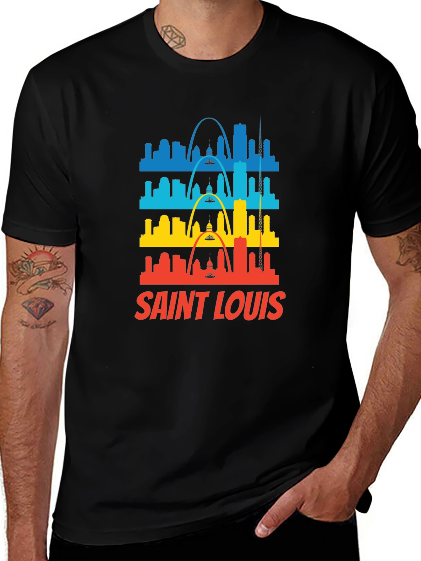 Saint Louis Skyline Graphic Tee - Black