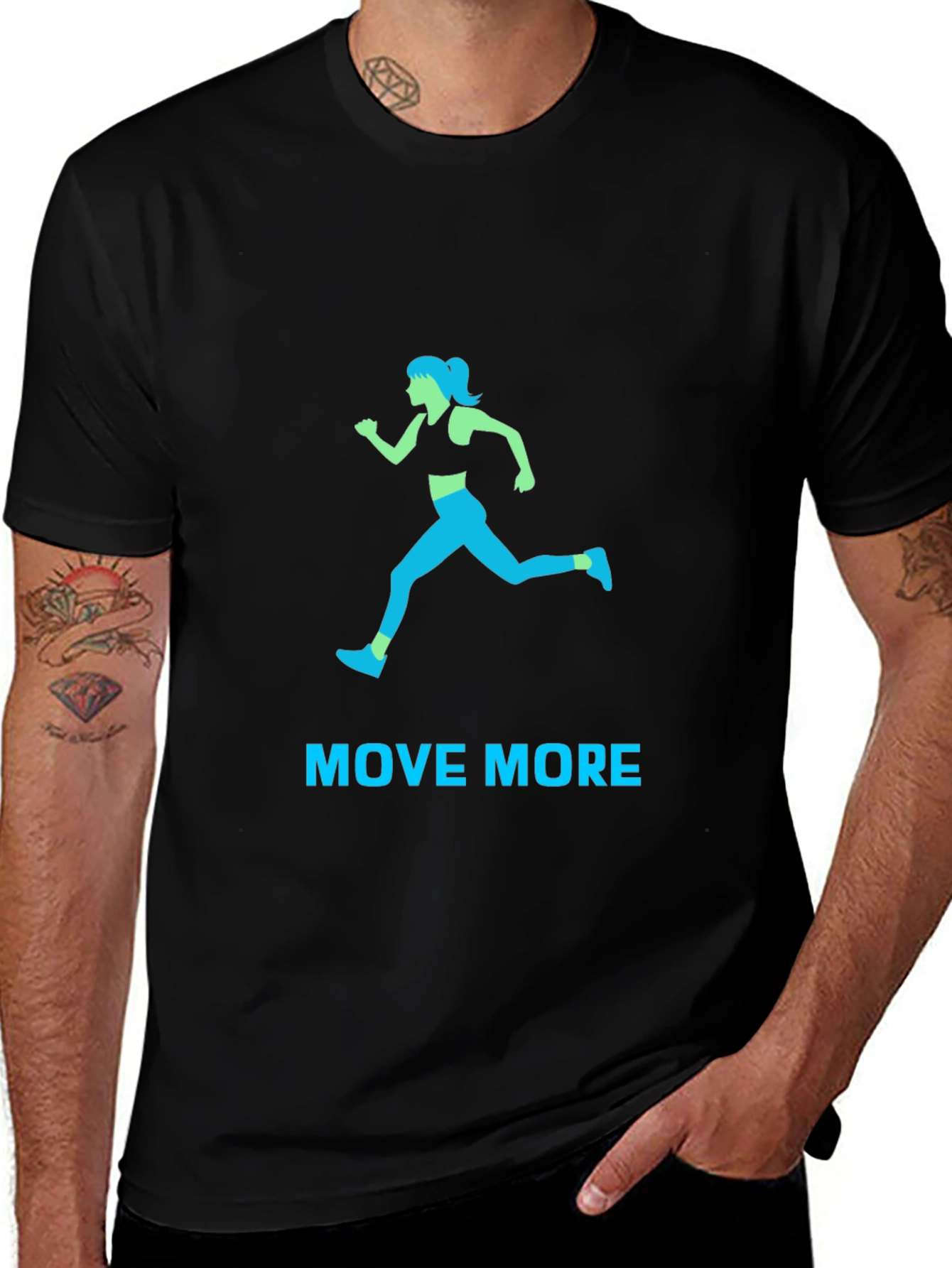 Variant 21 of Move More Graphic Tee - Black