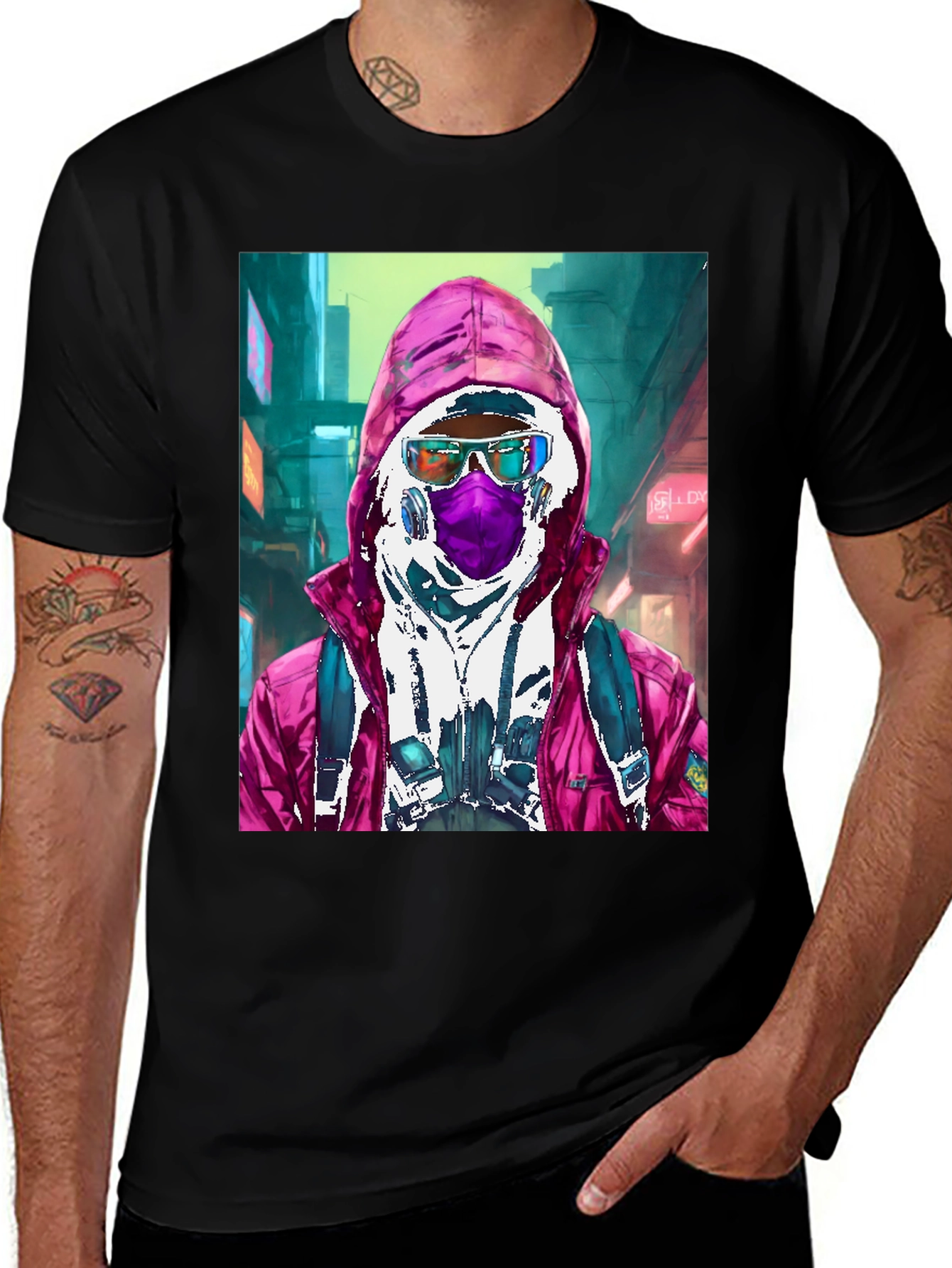 Variant 23 of Cyberpunk Style Graphic Tee