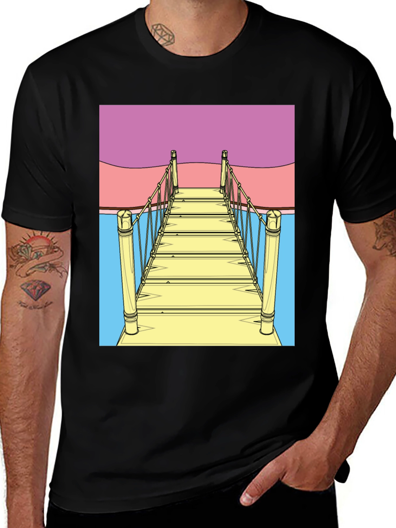 Variant 23 of Dockside Dream T-Shirt - Unique Graphic Tee