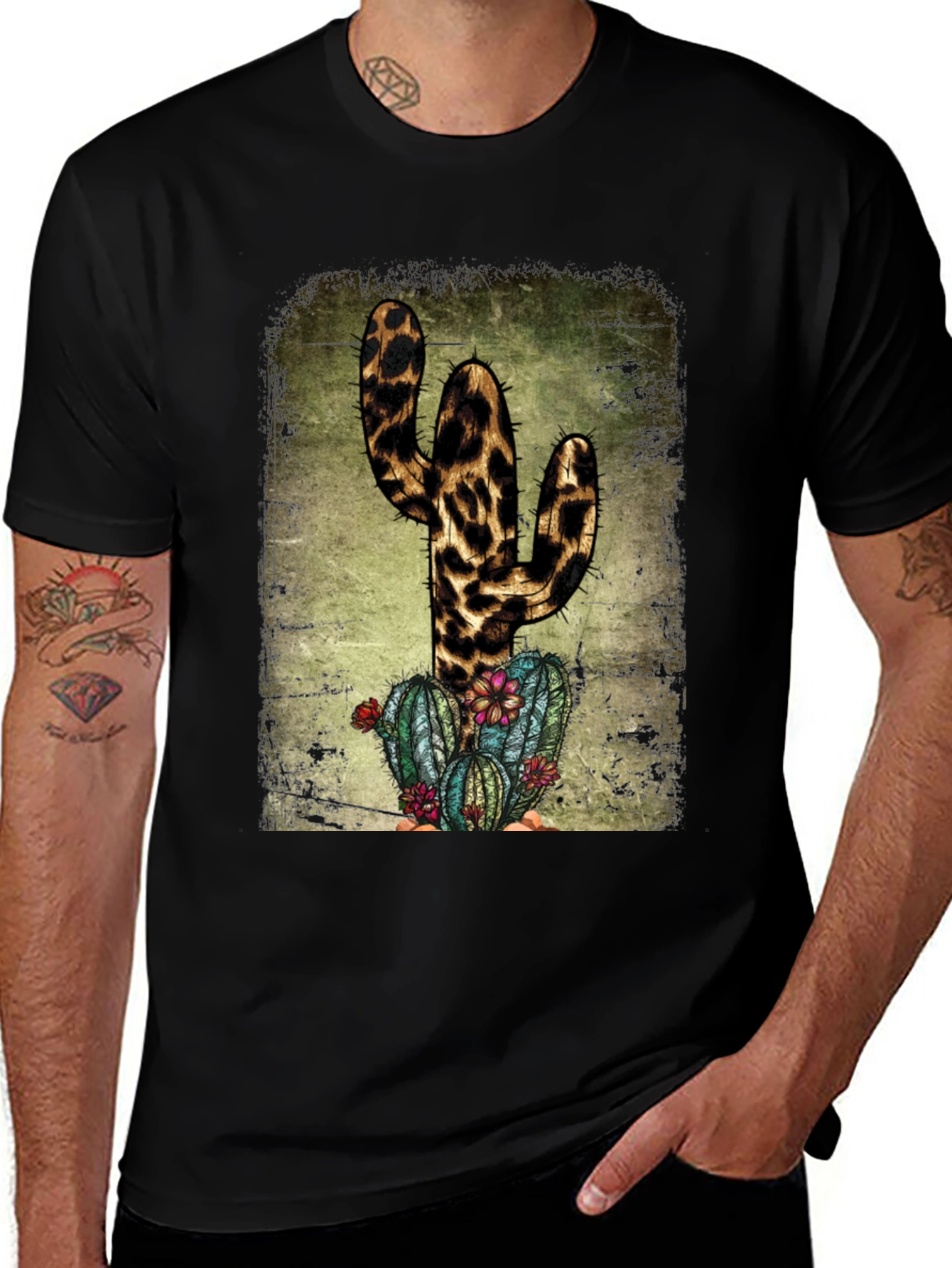 Variant 25 of Leopard Cactus Graphic Tee