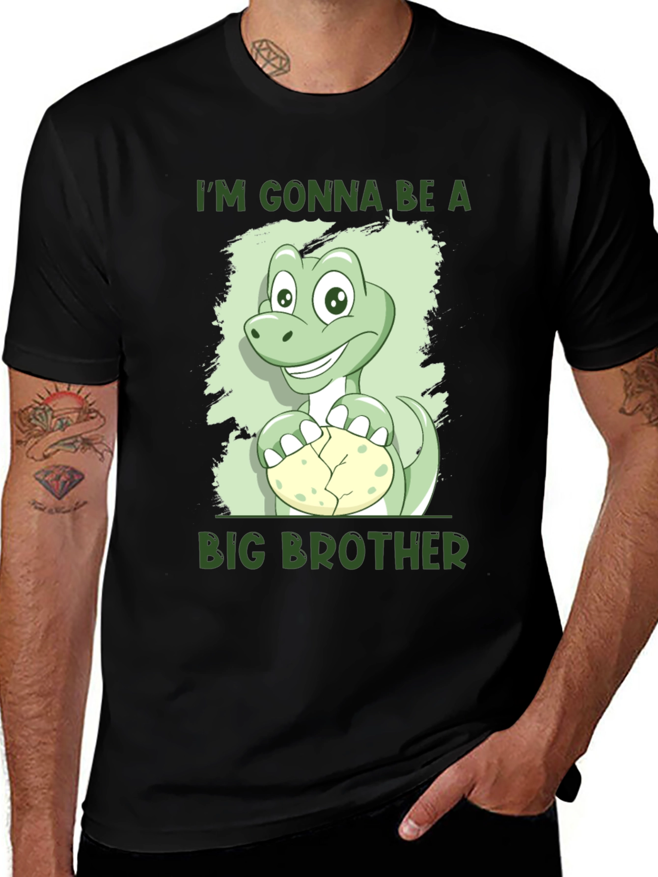 I'm Gonna Be A Big Brother Dinosaur Tee